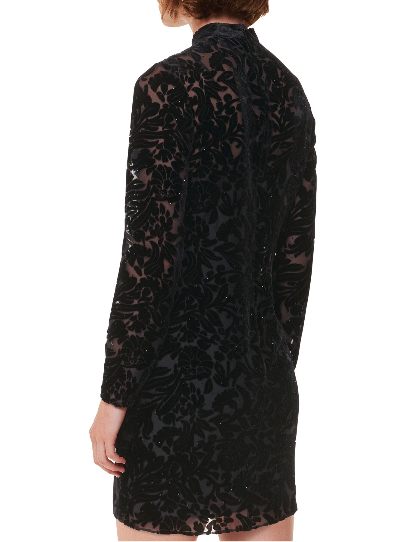 Hot Fix Floral Velvet Dress