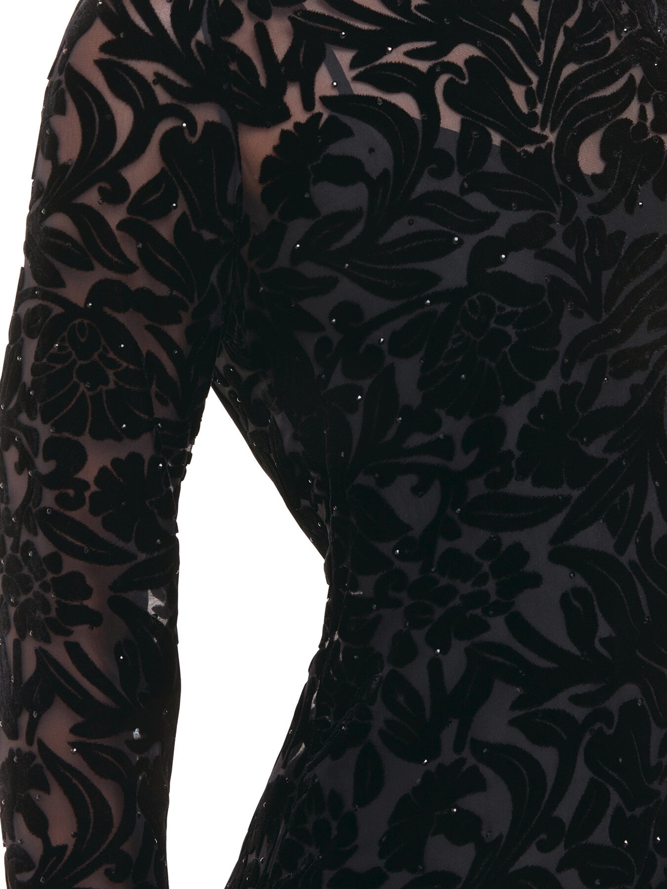 Hot Fix Floral Velvet Dress