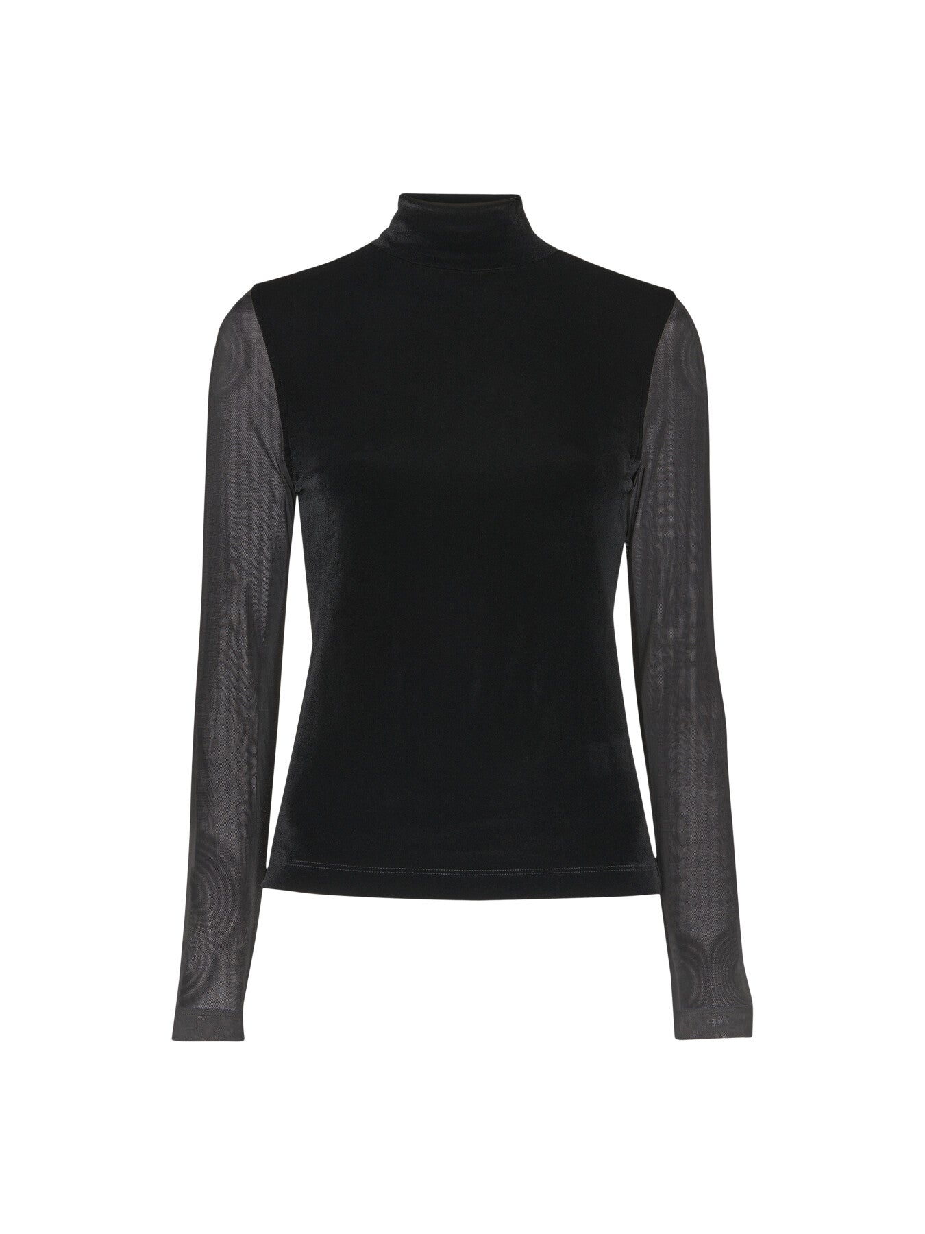 Velvet Mesh Sleeve Top