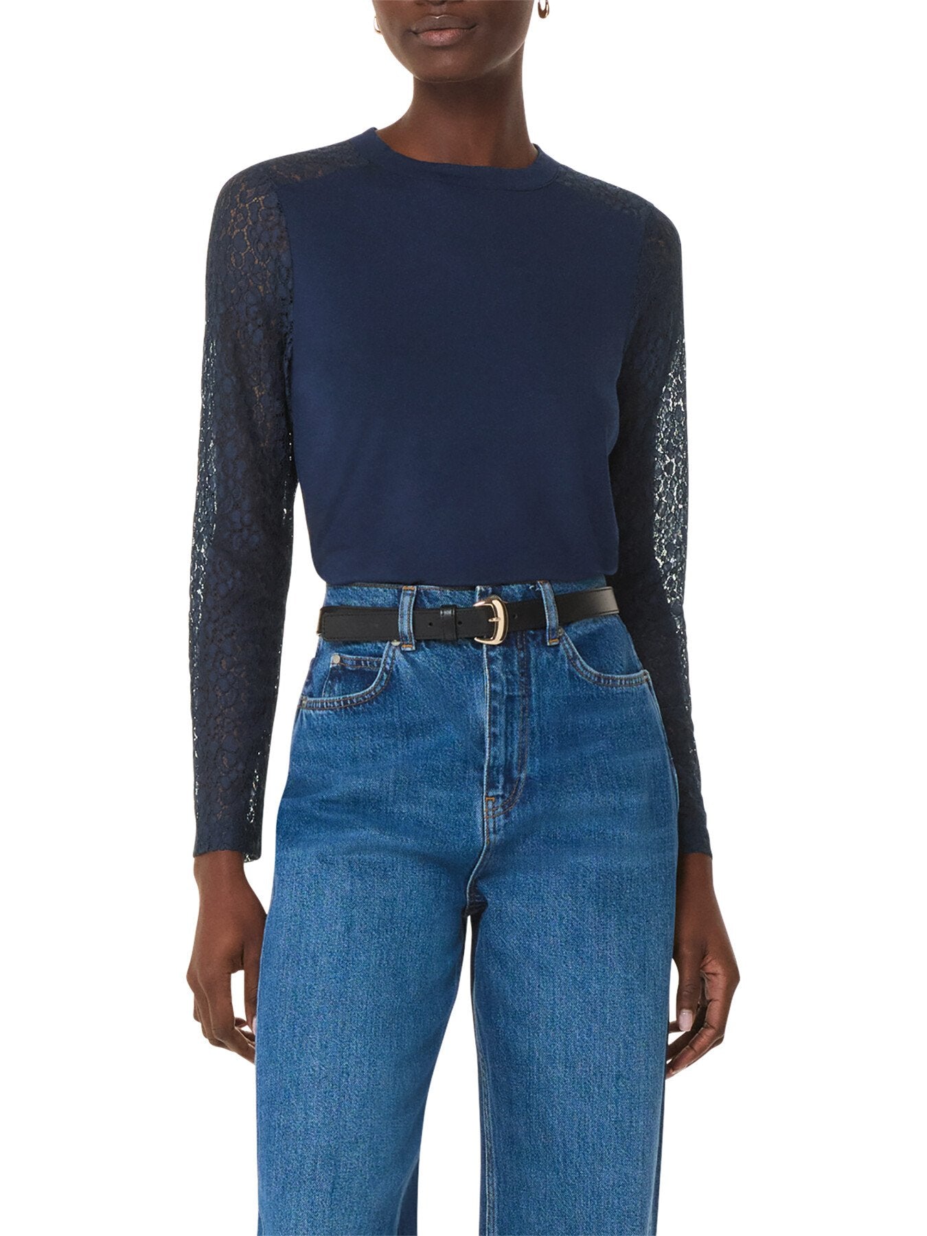 Lace Sleeve Detail Top