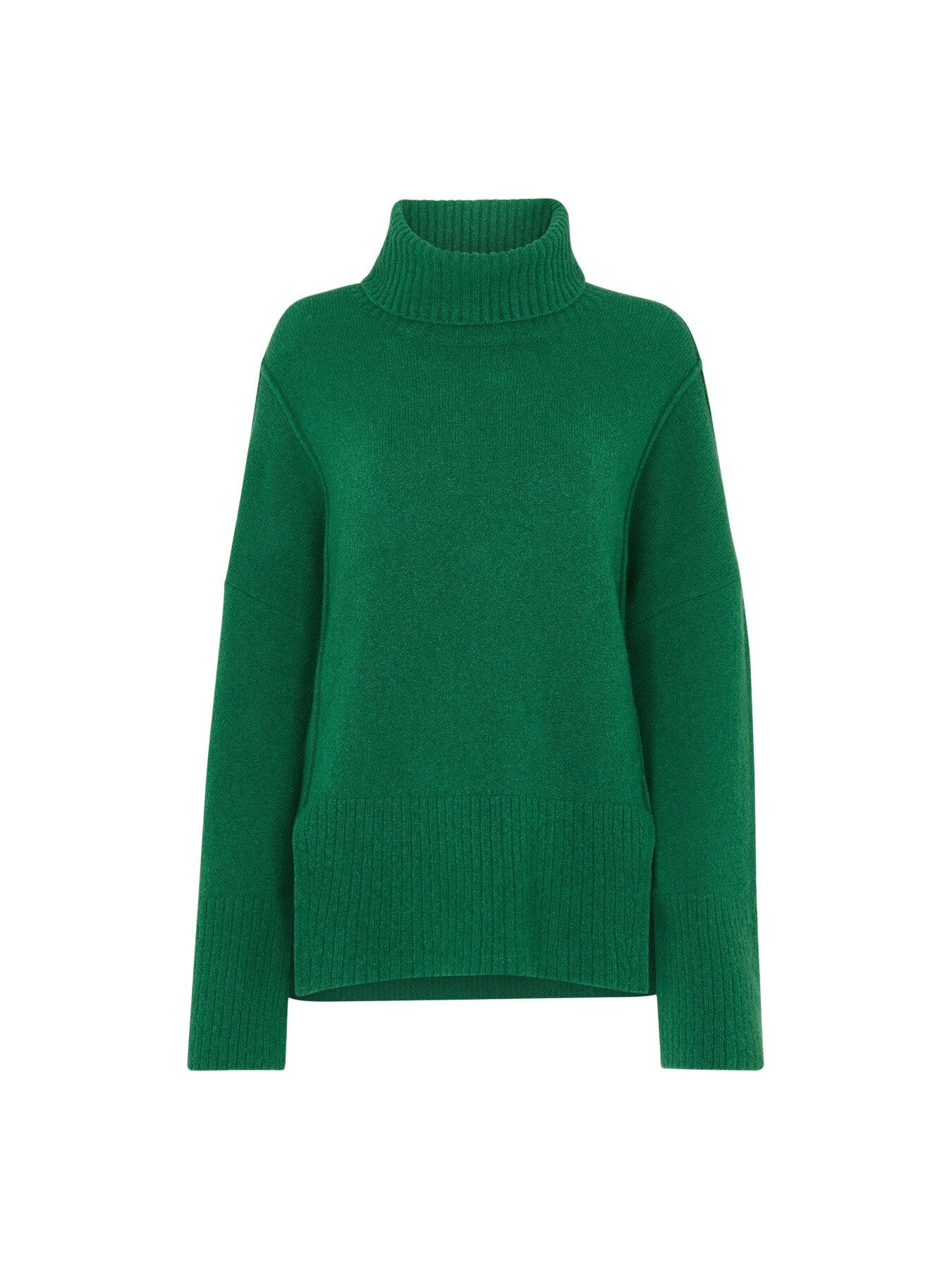 Wool Mix Roll Neck Knit