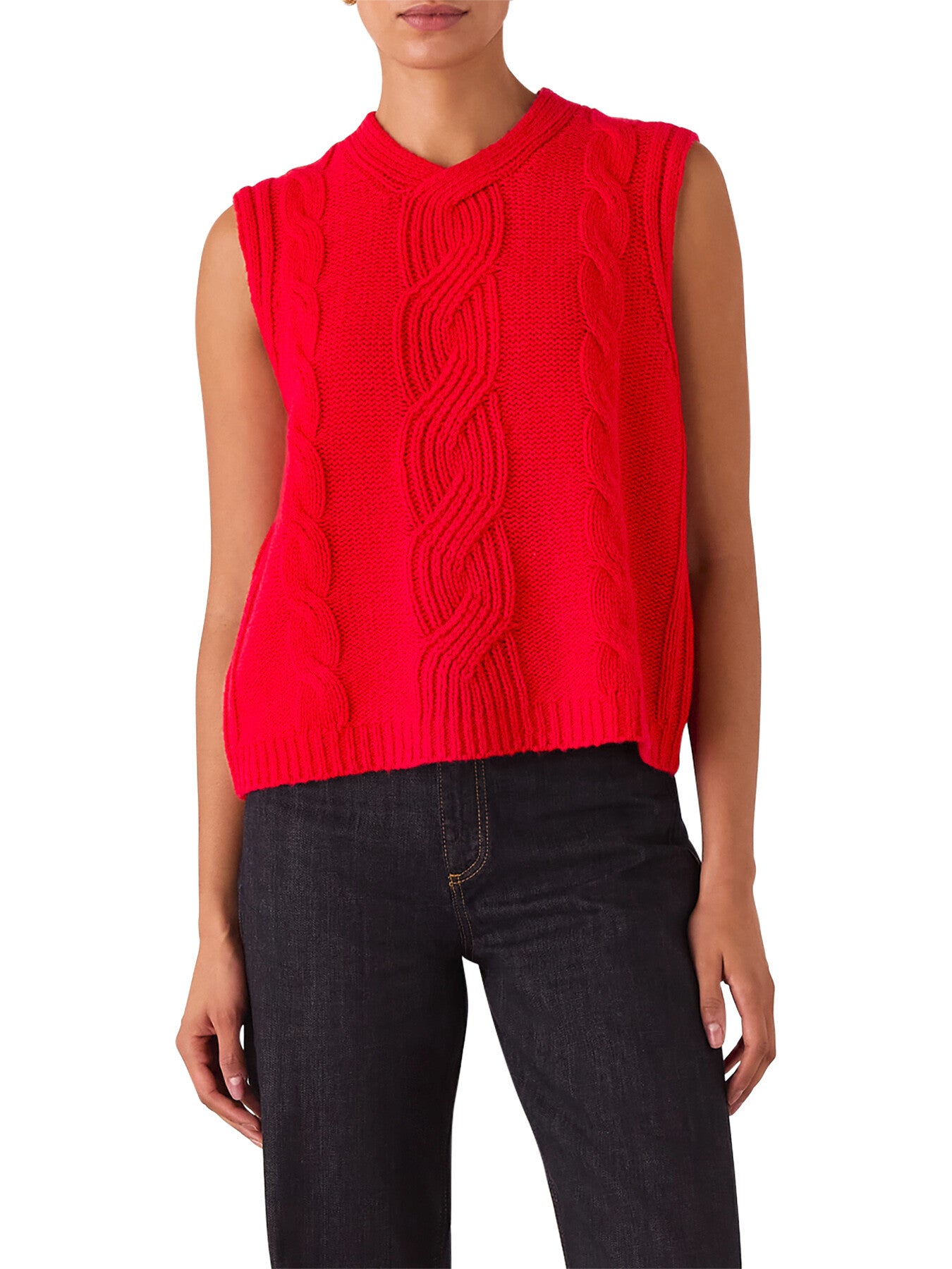 Cable Detail Knitted Tank