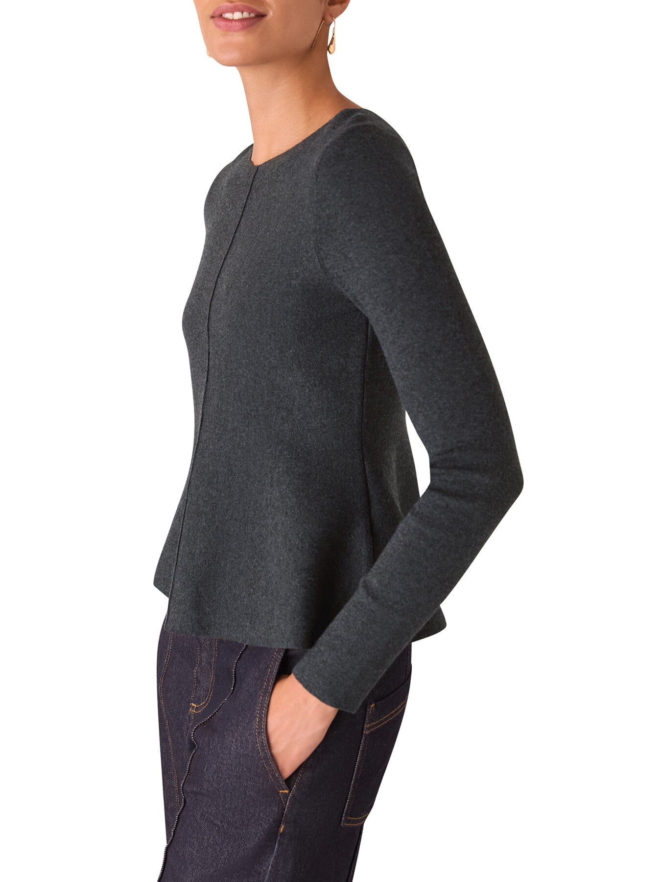 Peplum Detail Knit