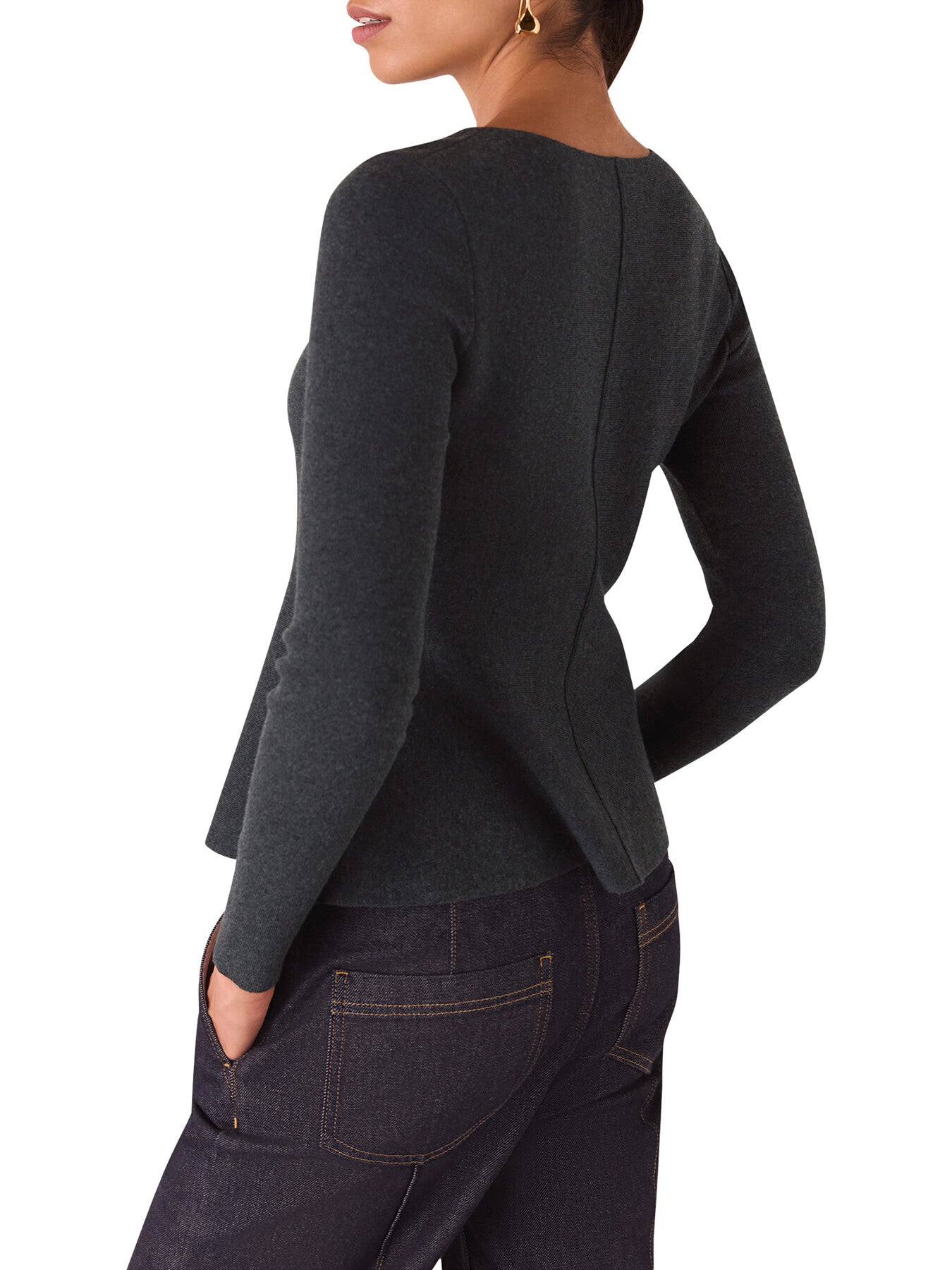Peplum Detail Knit