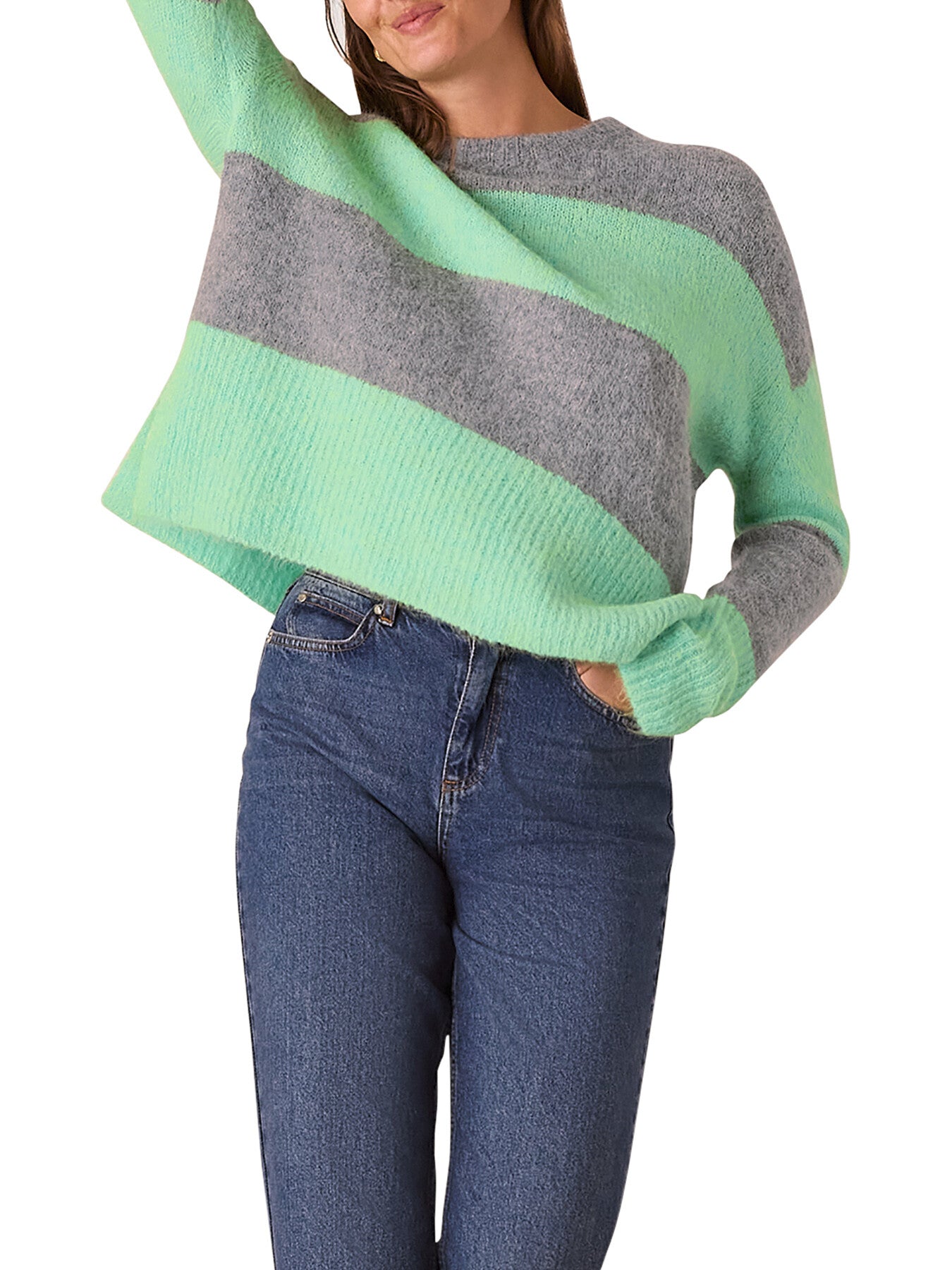 Alpaca Mix Stripe Knit