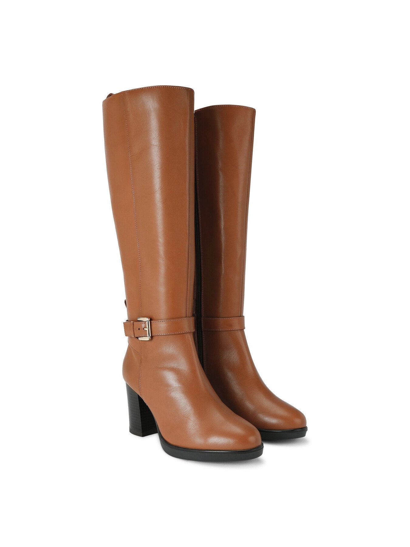 Sage Leather Knee-High Boots