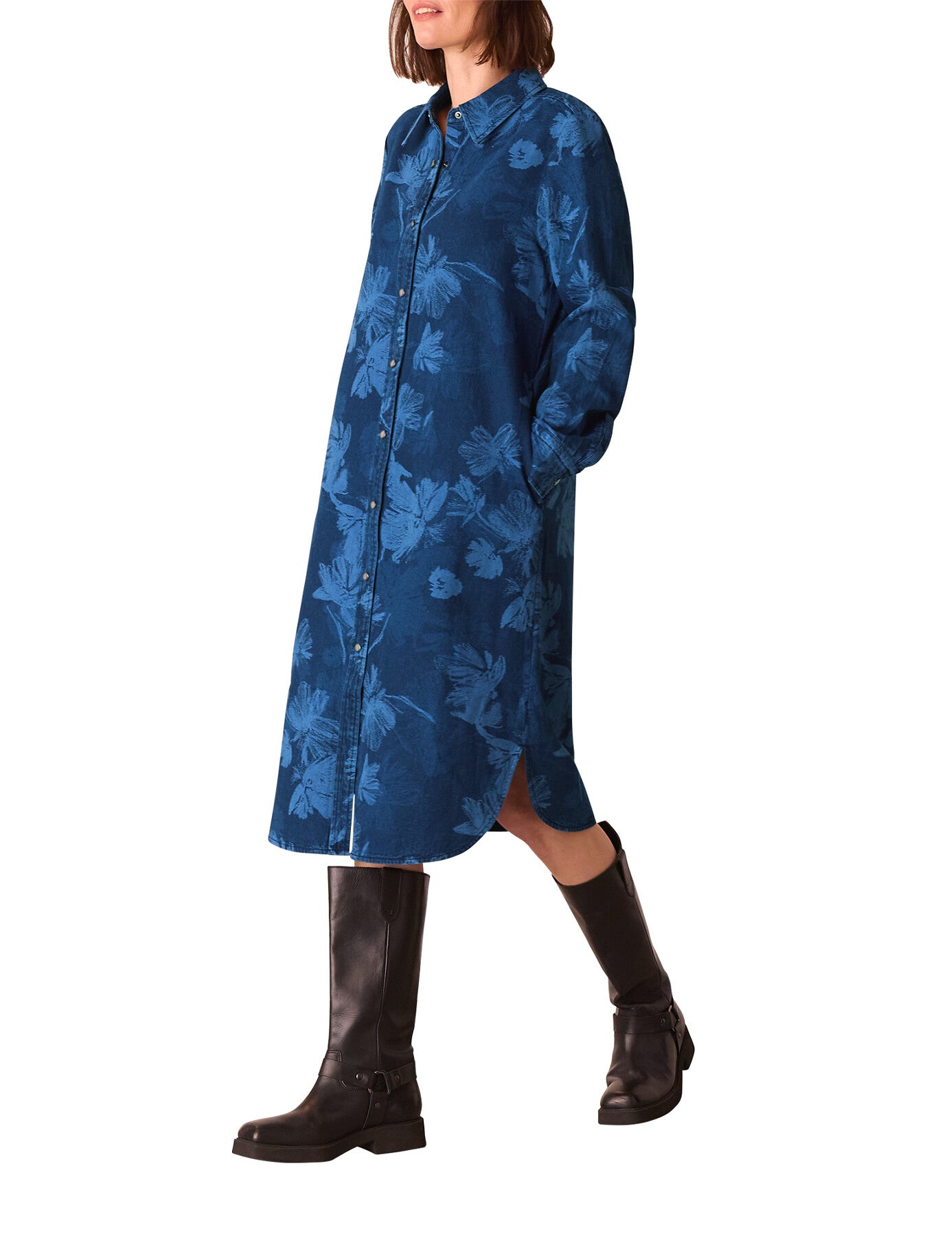 Chalk Print Shirt Dress