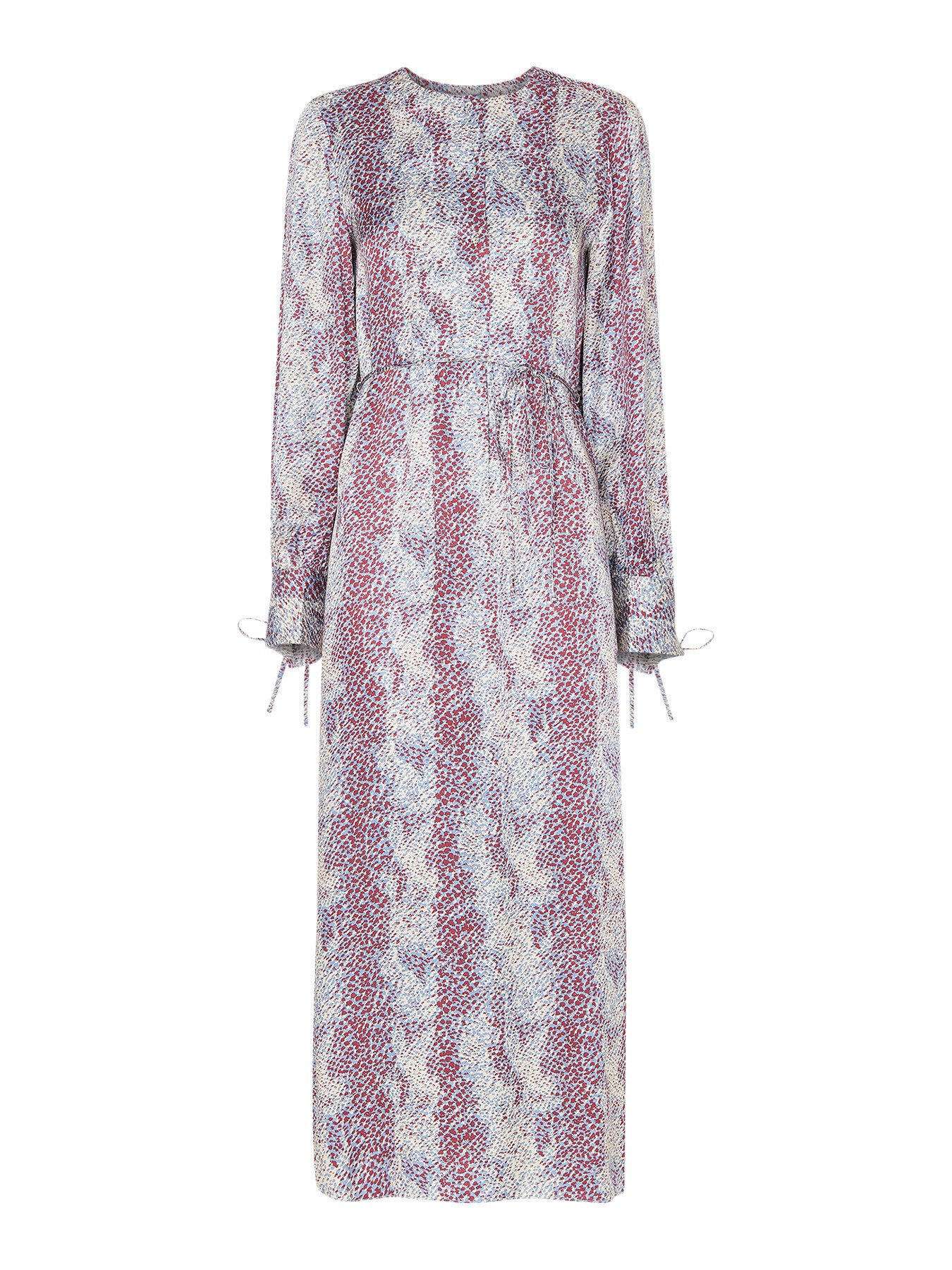 Mottled Snake Print Midi Dress
