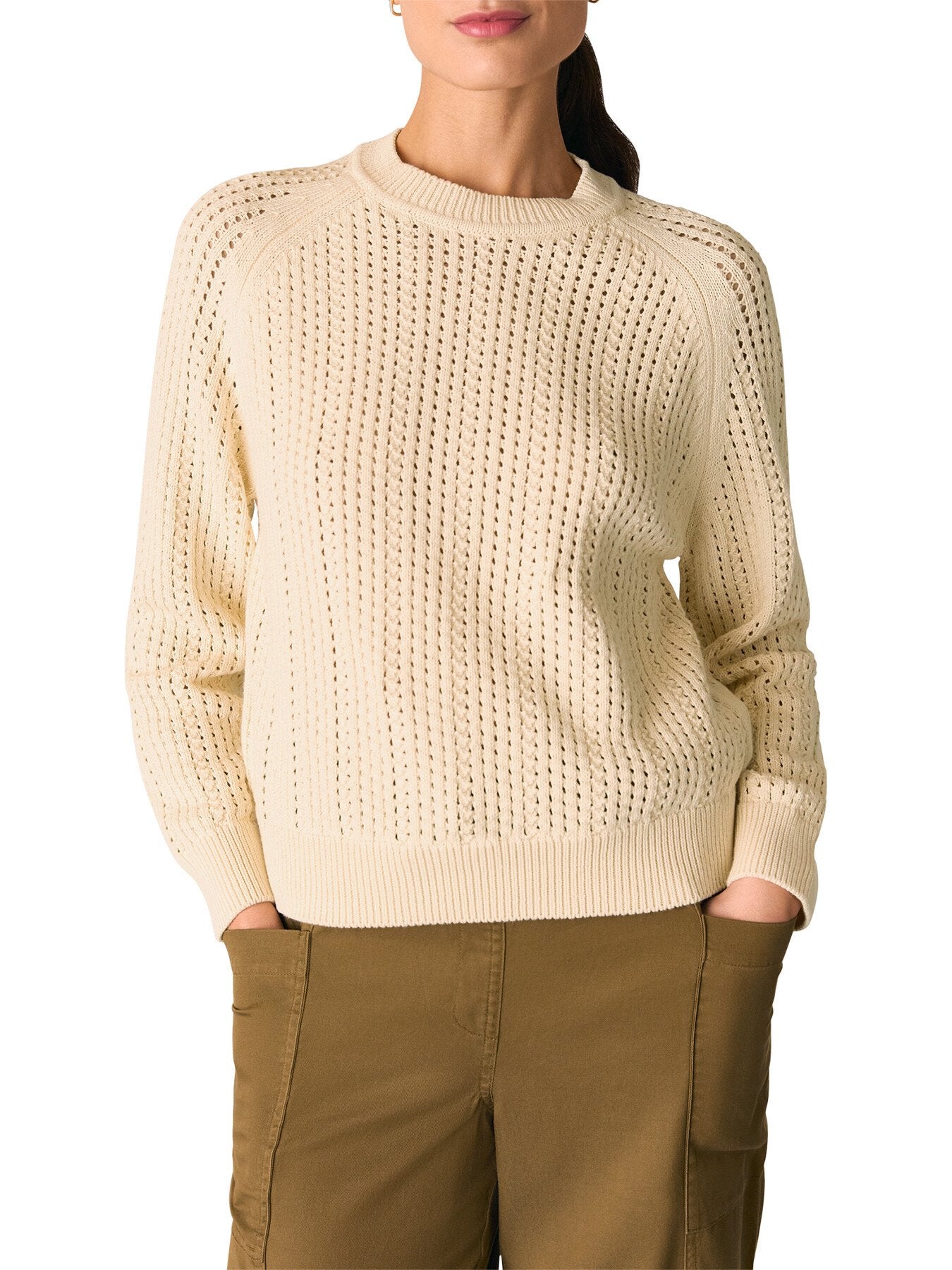 Pointelle Crew Neck Knit