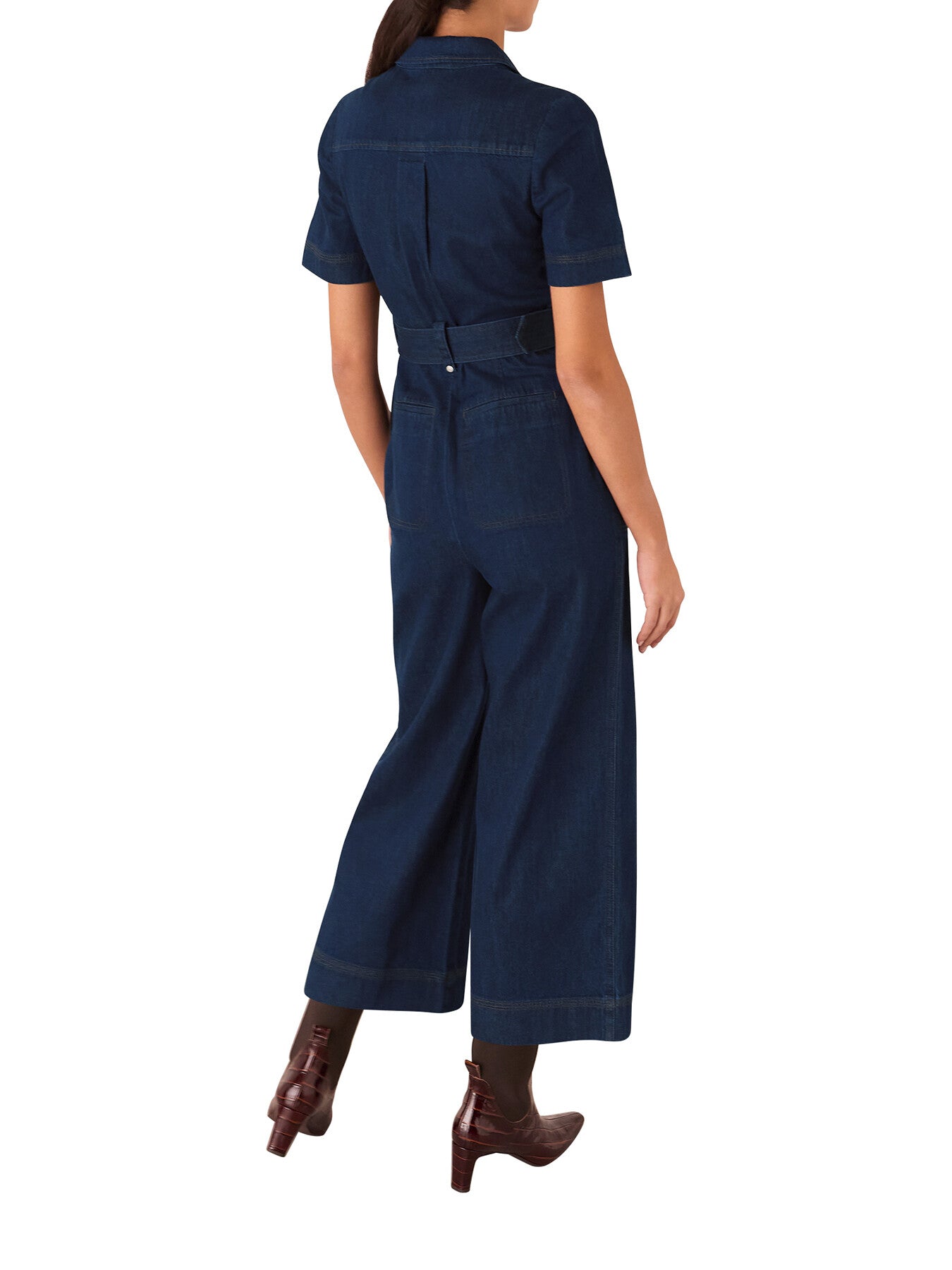 Pintuck Belted Jumpsuit