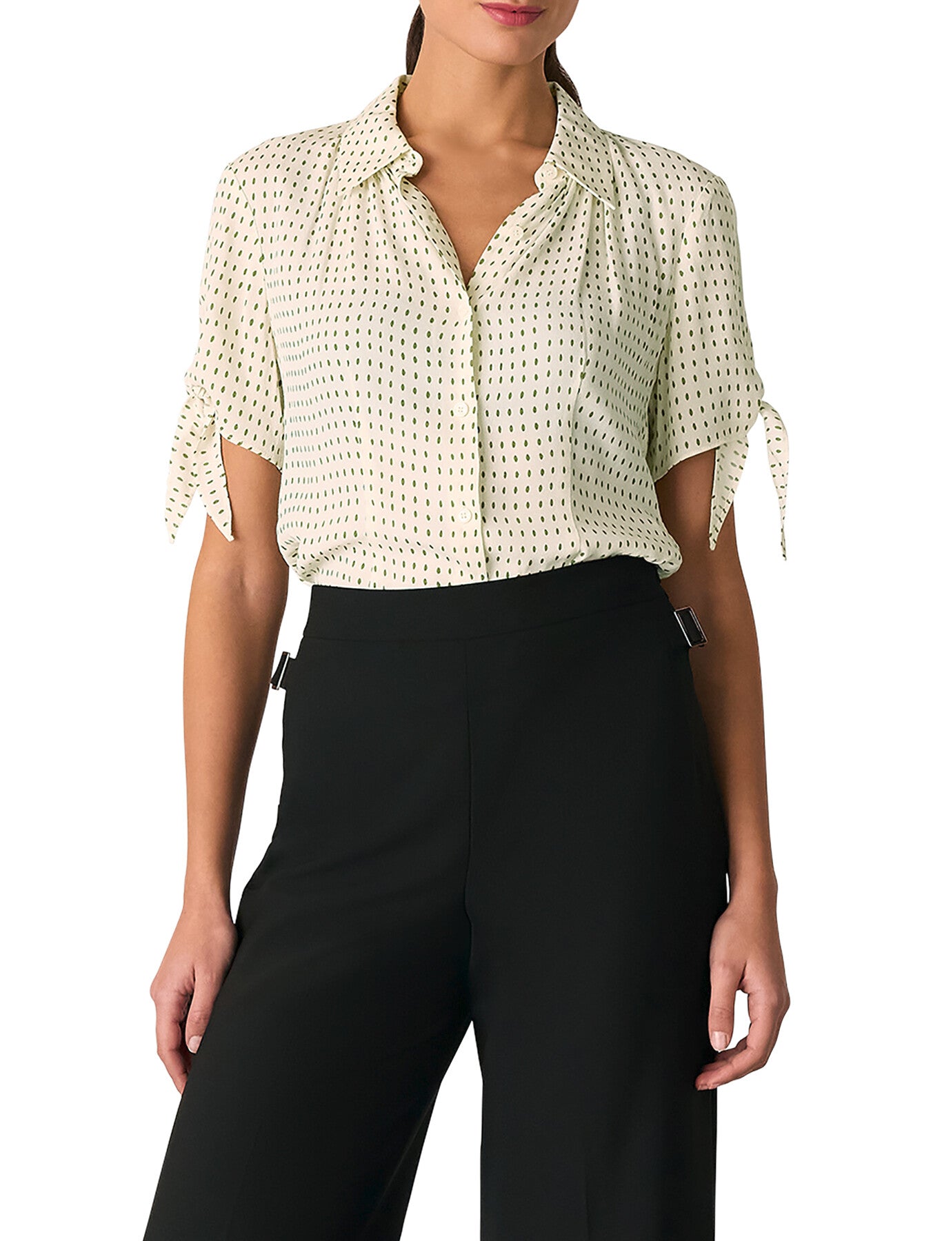 Oval Spot Tie Sleeve Shirt