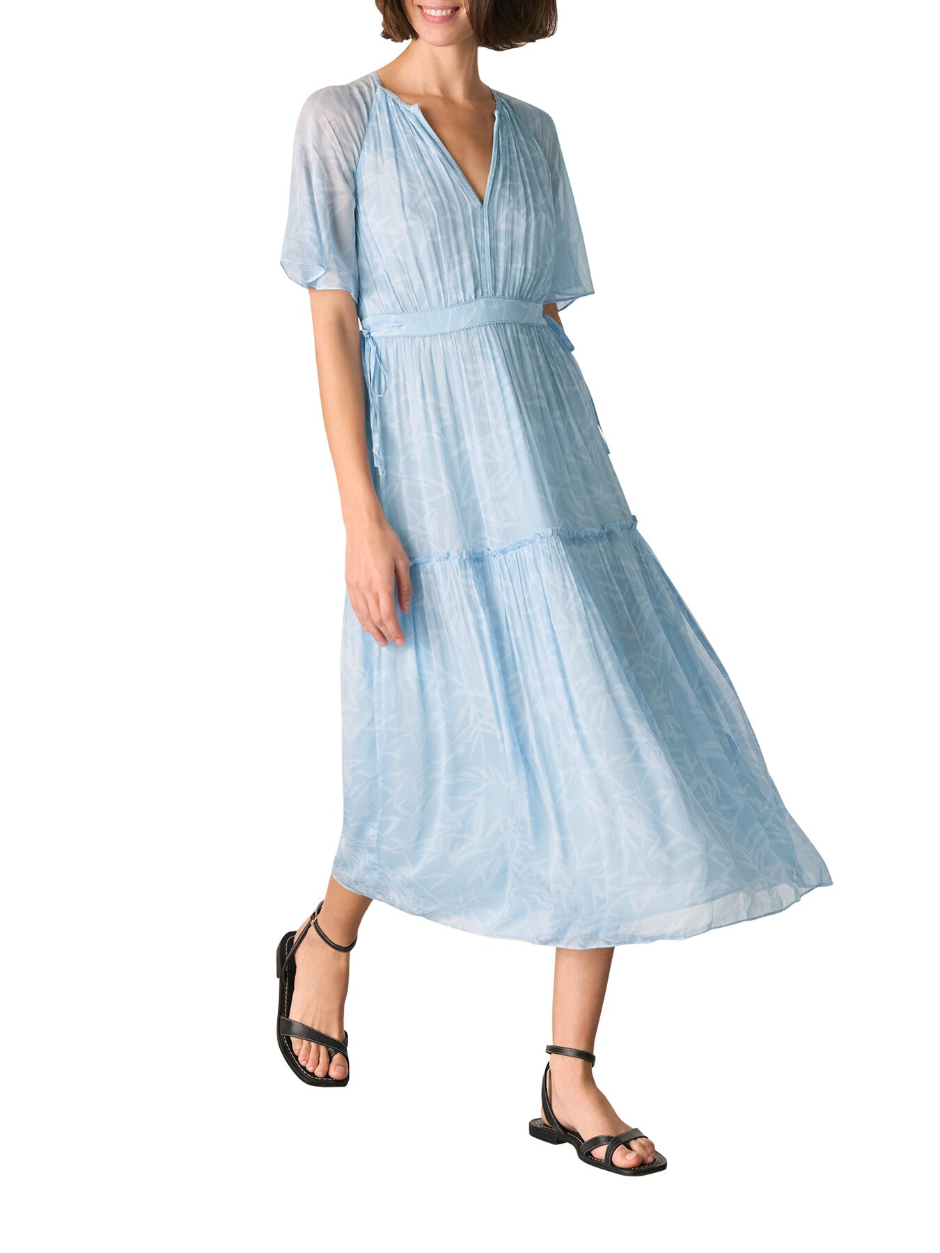 Bamboo Leaves Gathered Dress