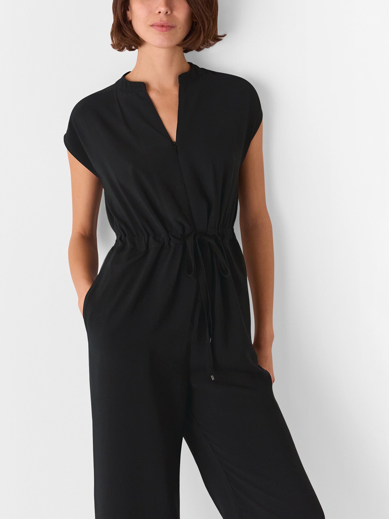 Sleeveless Drawstring Jumpsuit