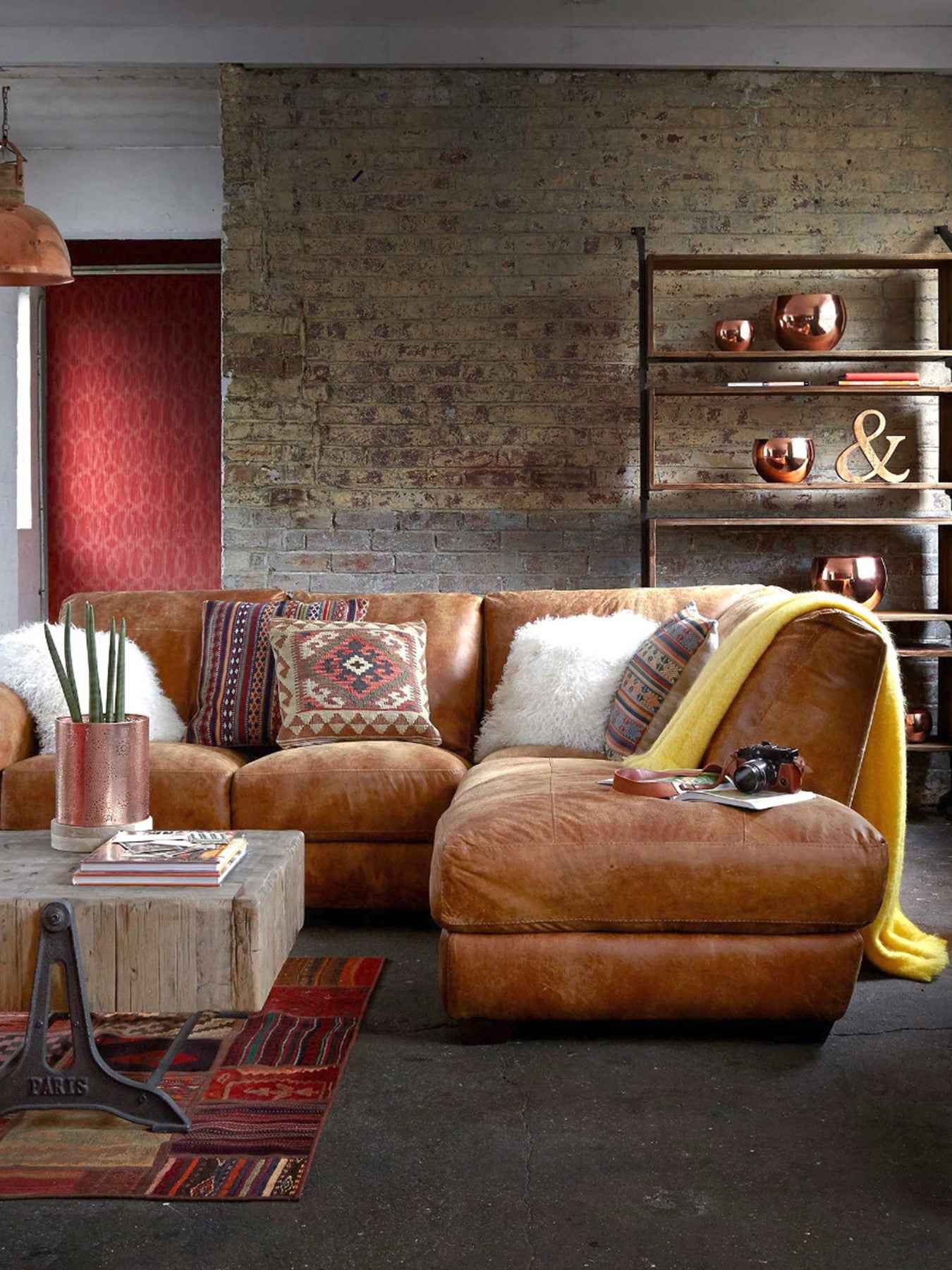 New Houston Right Hand Facing Leather Chaise S