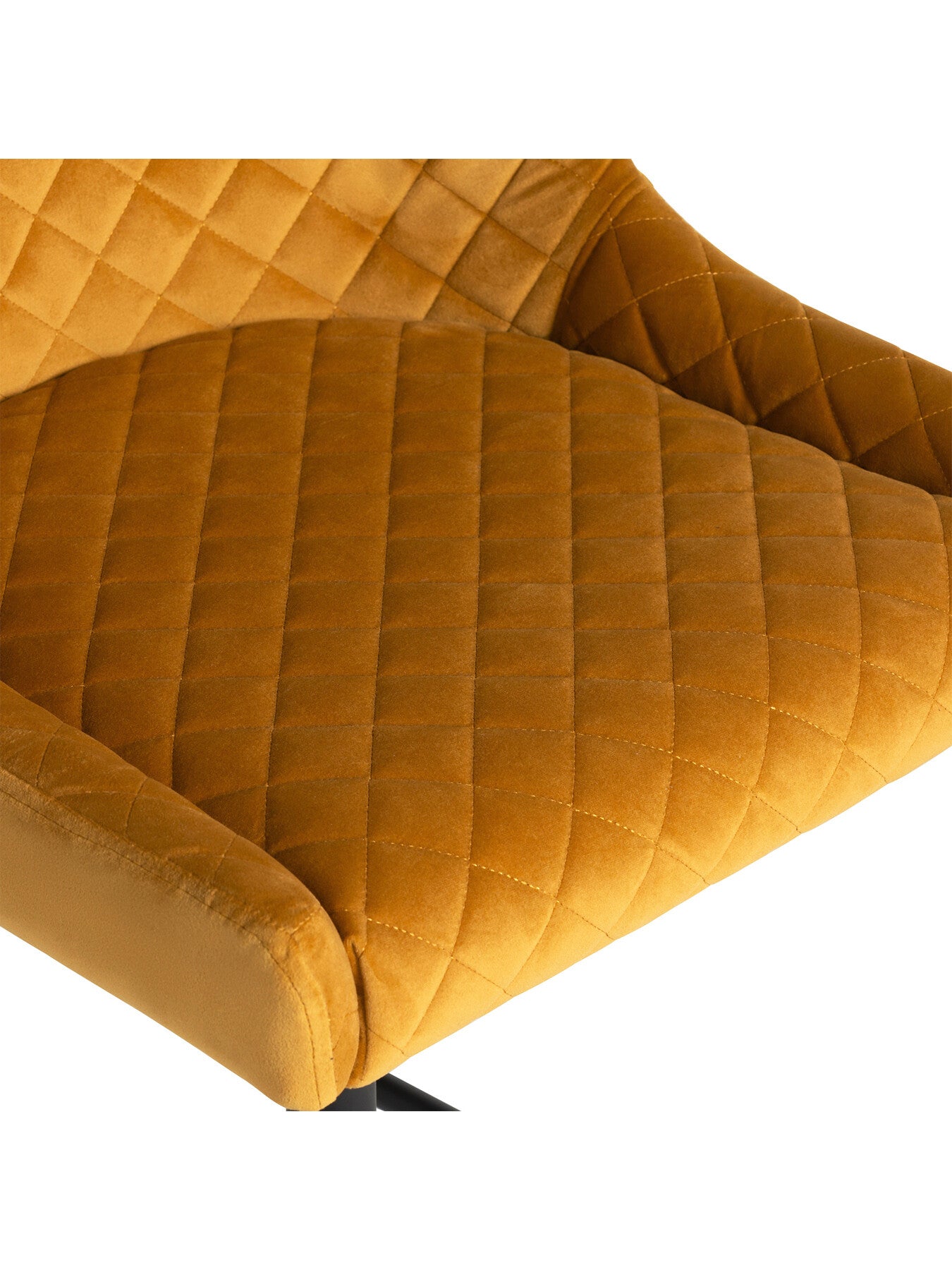 Rivington Golden Velvet Quilted Counter Stool