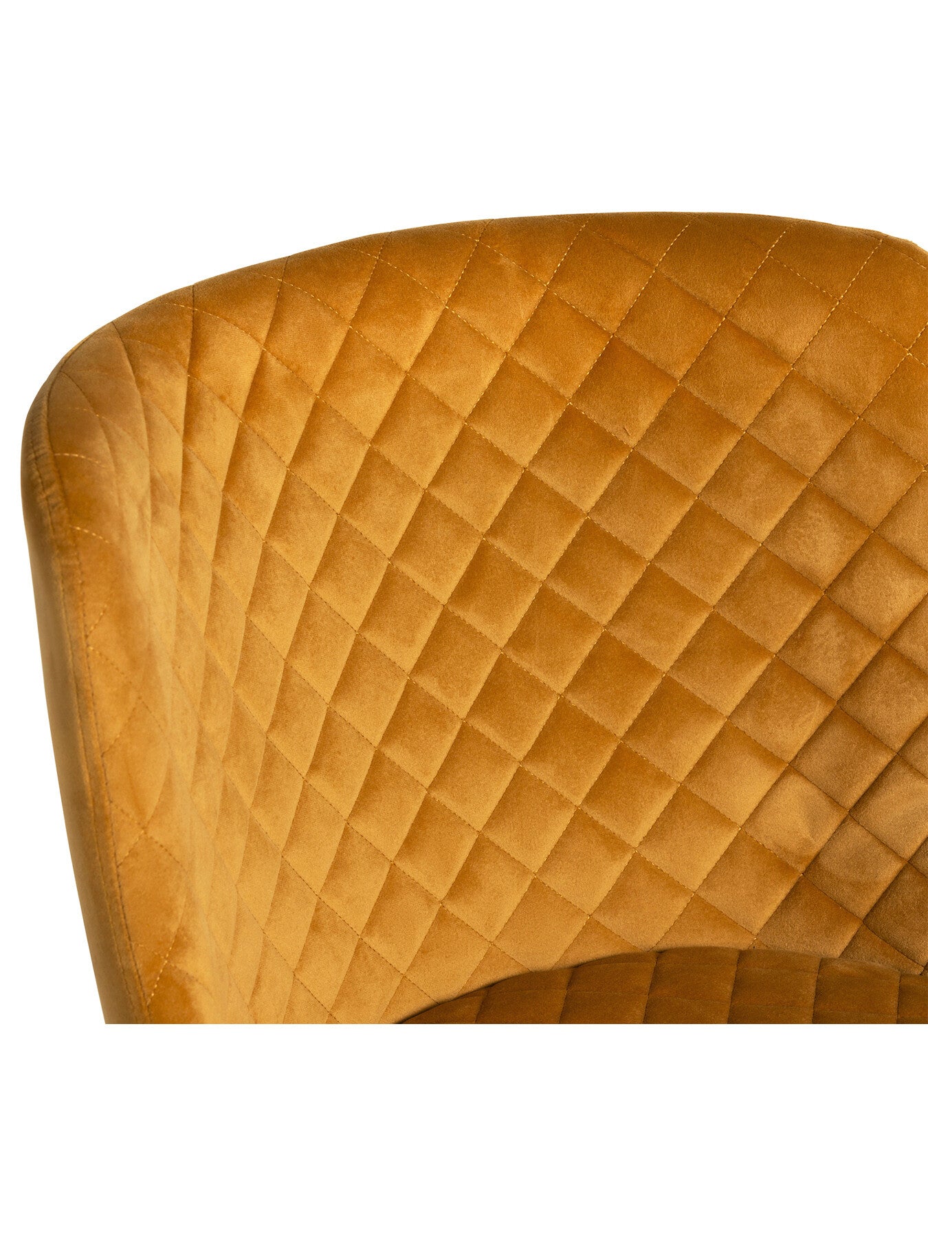 Rivington Golden Velvet Quilted Counter Stool