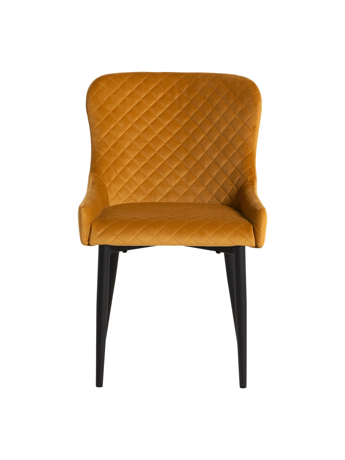 Rivington Golden Velvet Quilted Dining Chair