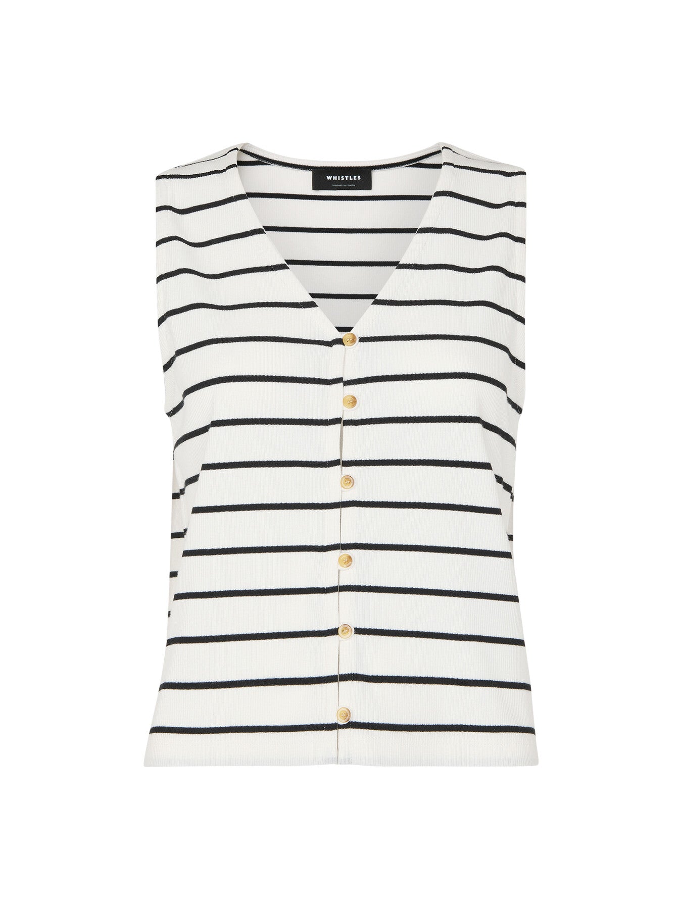 Stripe Button Front Tank