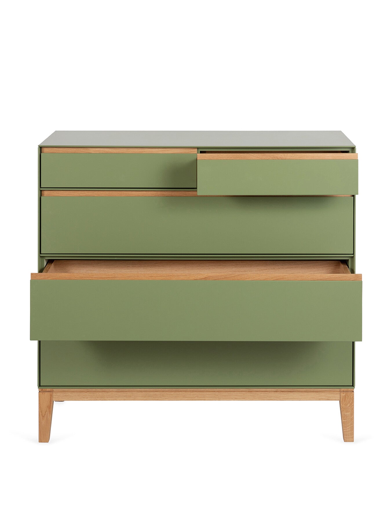 Lars 5 Drawer Dresser Olive and Oak