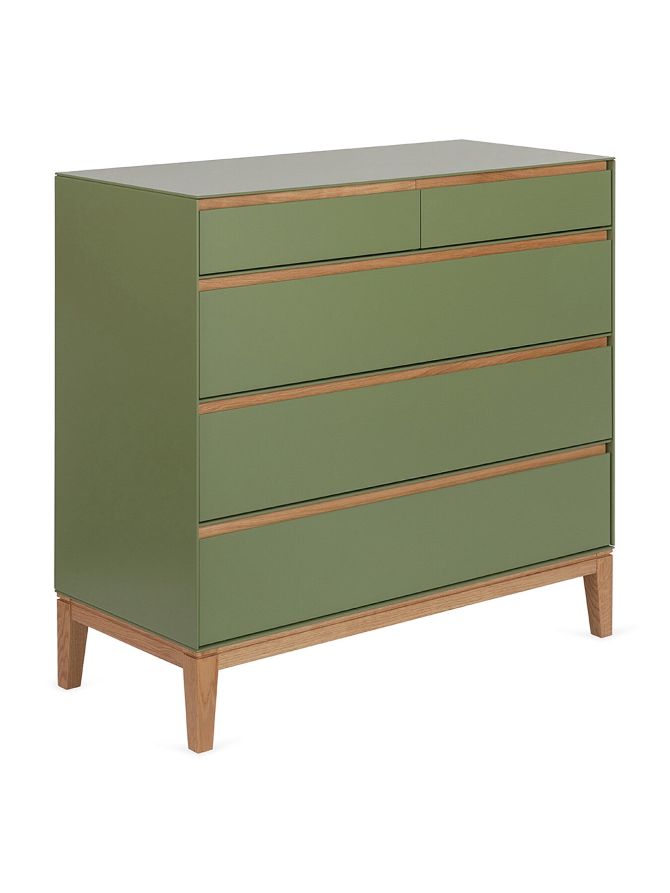 Lars 5 Drawer Dresser Olive and Oak