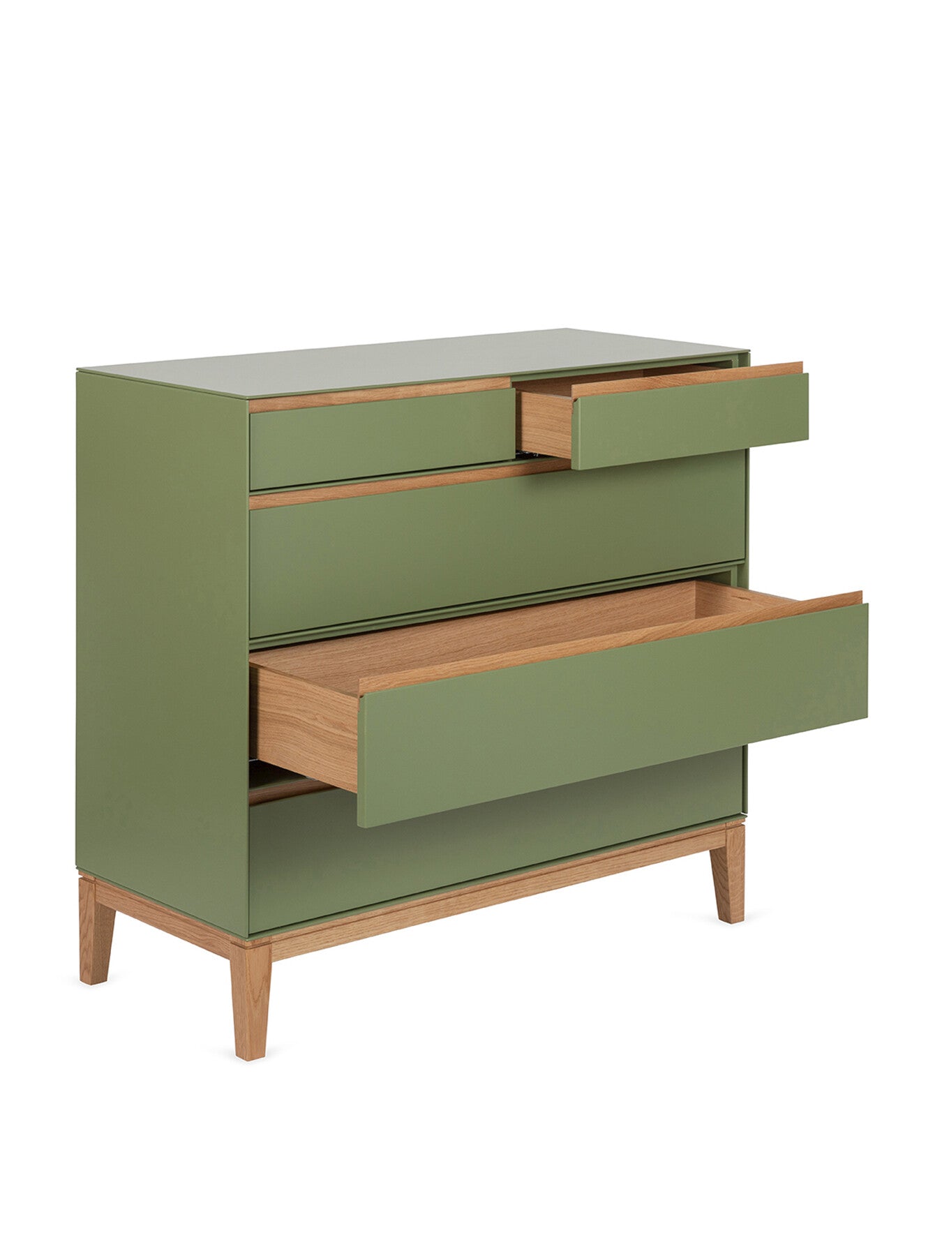Lars 5 Drawer Dresser Olive and Oak