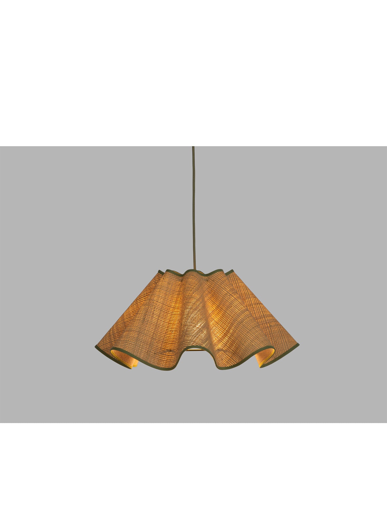 Raffia Pendant Natural/Green