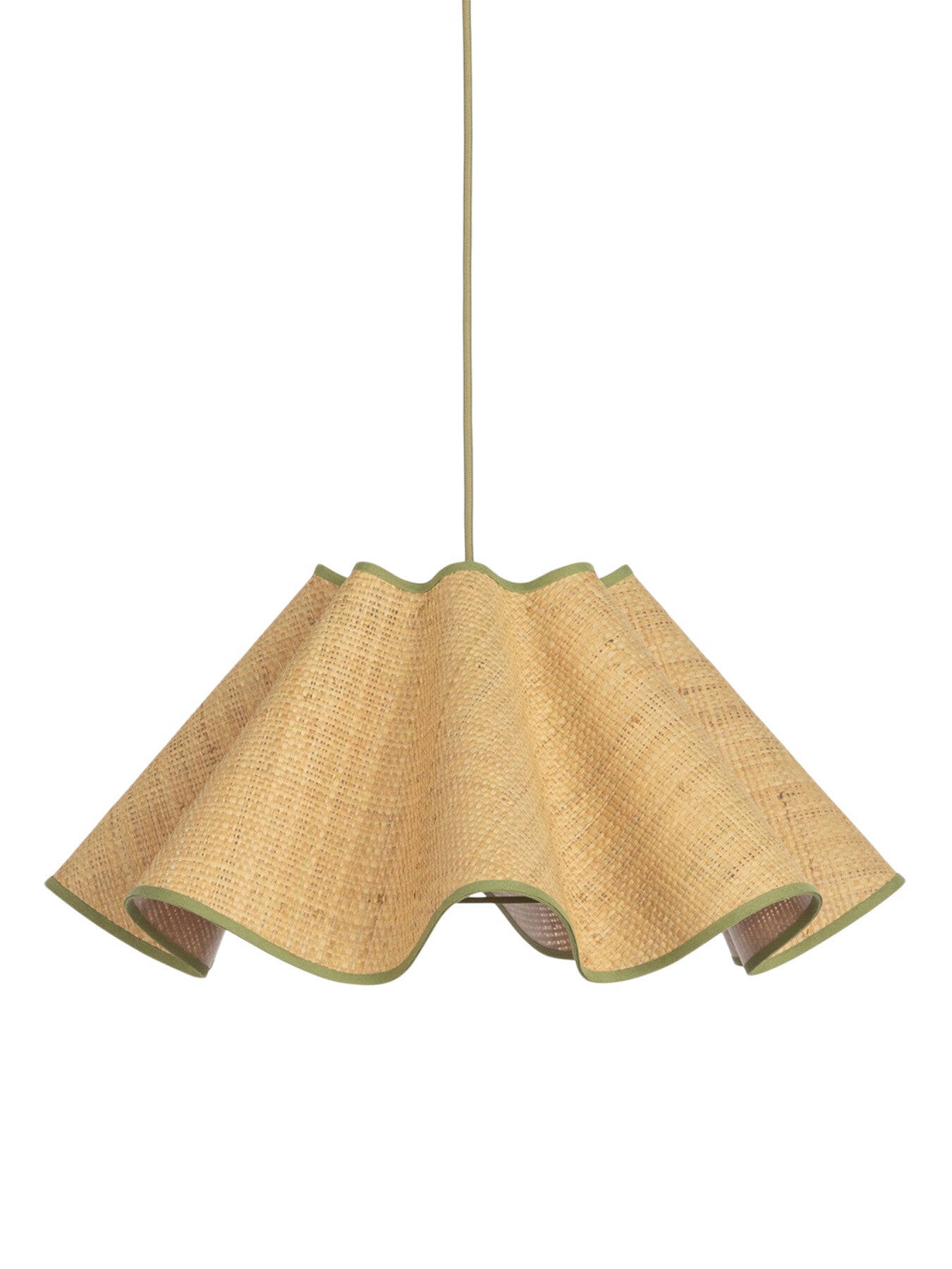 Raffia Pendant Natural/Green