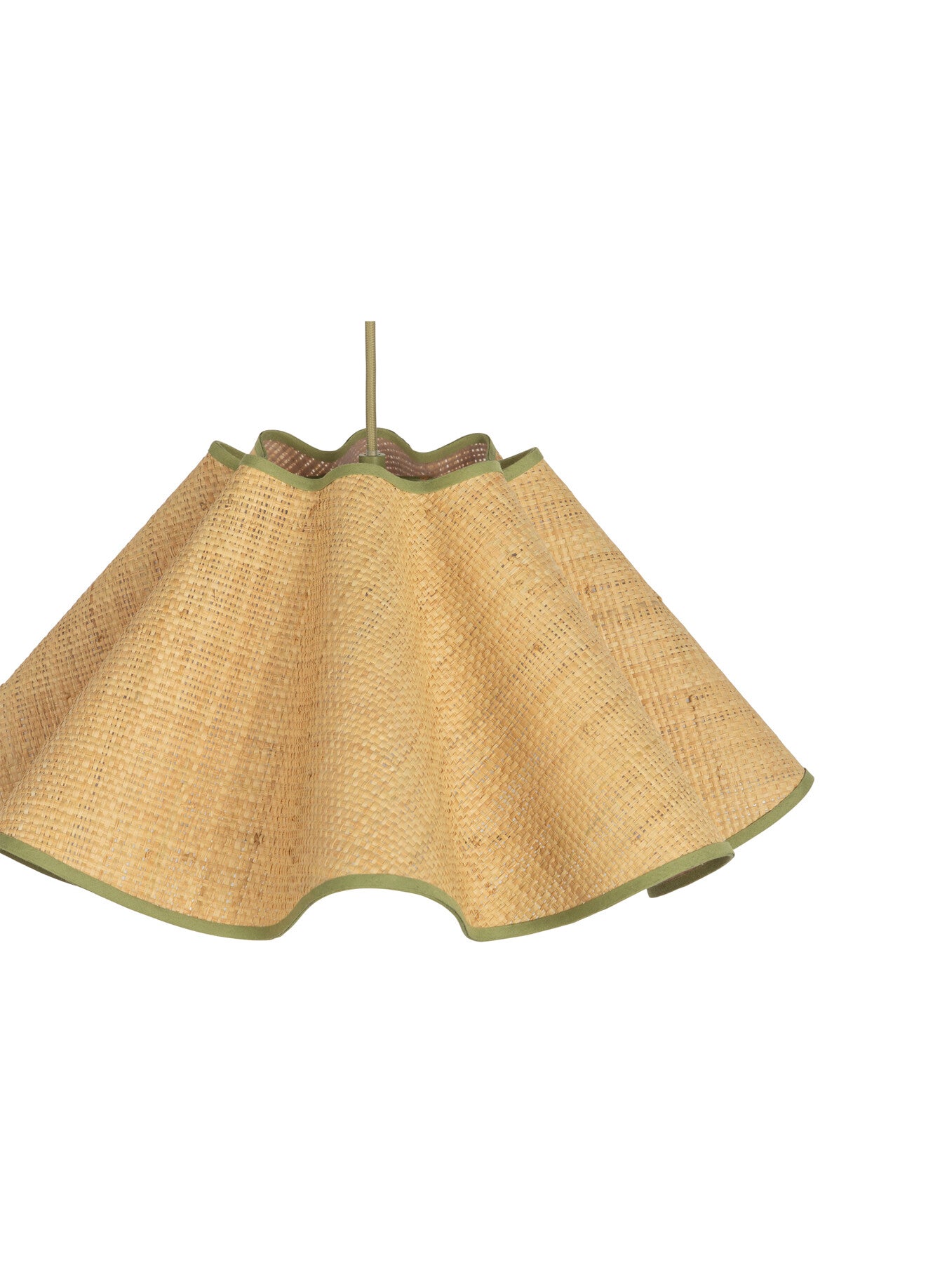 Raffia Pendant Natural/Green