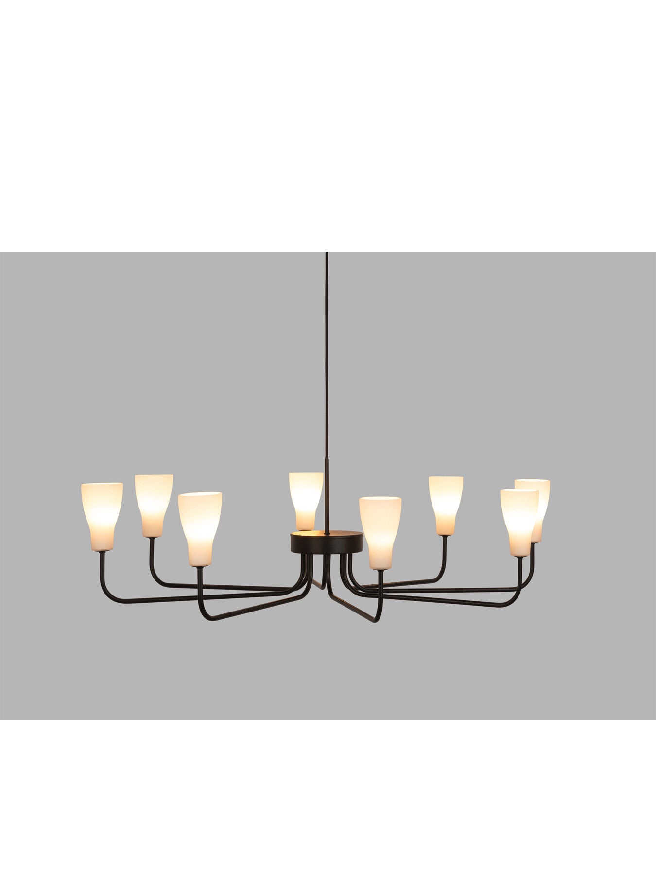 Ophelia 8 Arm Chandelier Matt Black