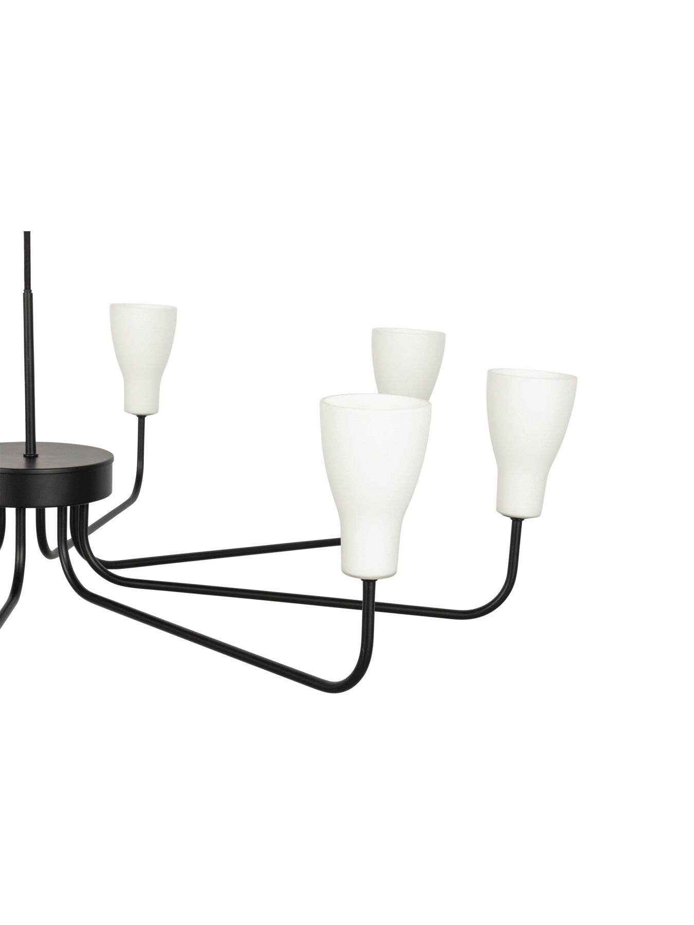 Ophelia 8 Arm Chandelier Matt Black