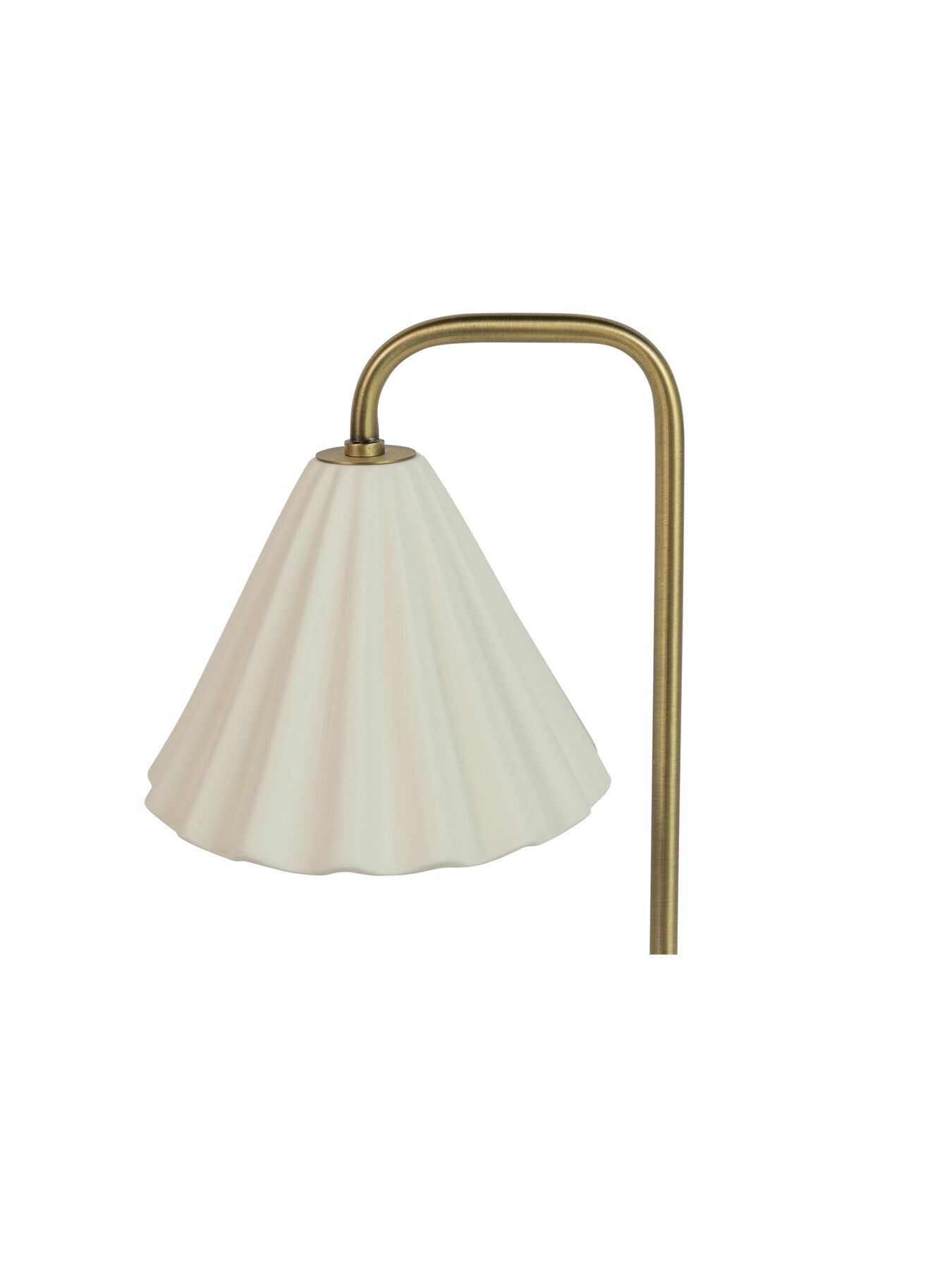 Monroe Porcelain Table Lamp White/Brushed Gold
