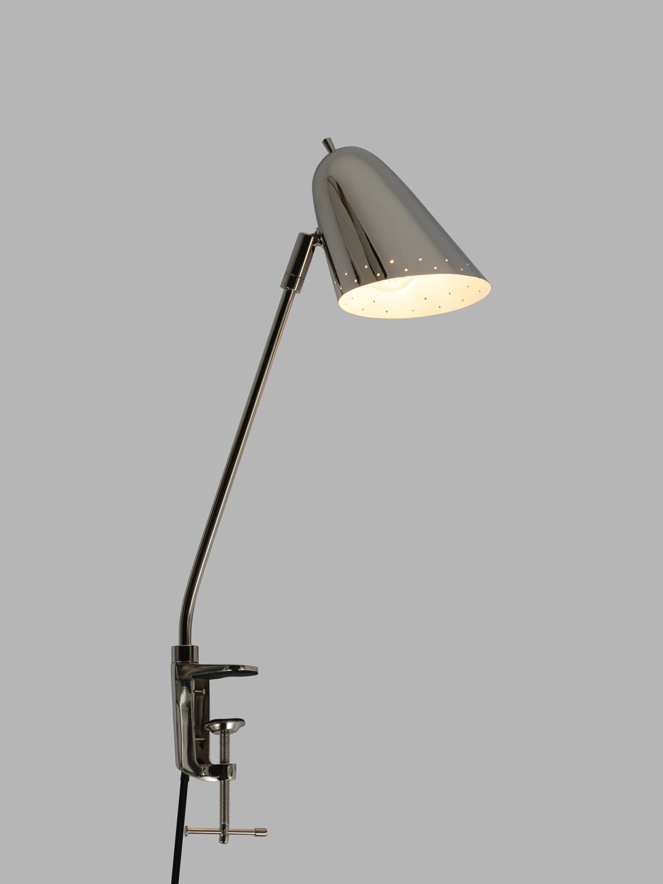 Helsinki Long Arm Clamp Wall/ Table Lamp Chrome