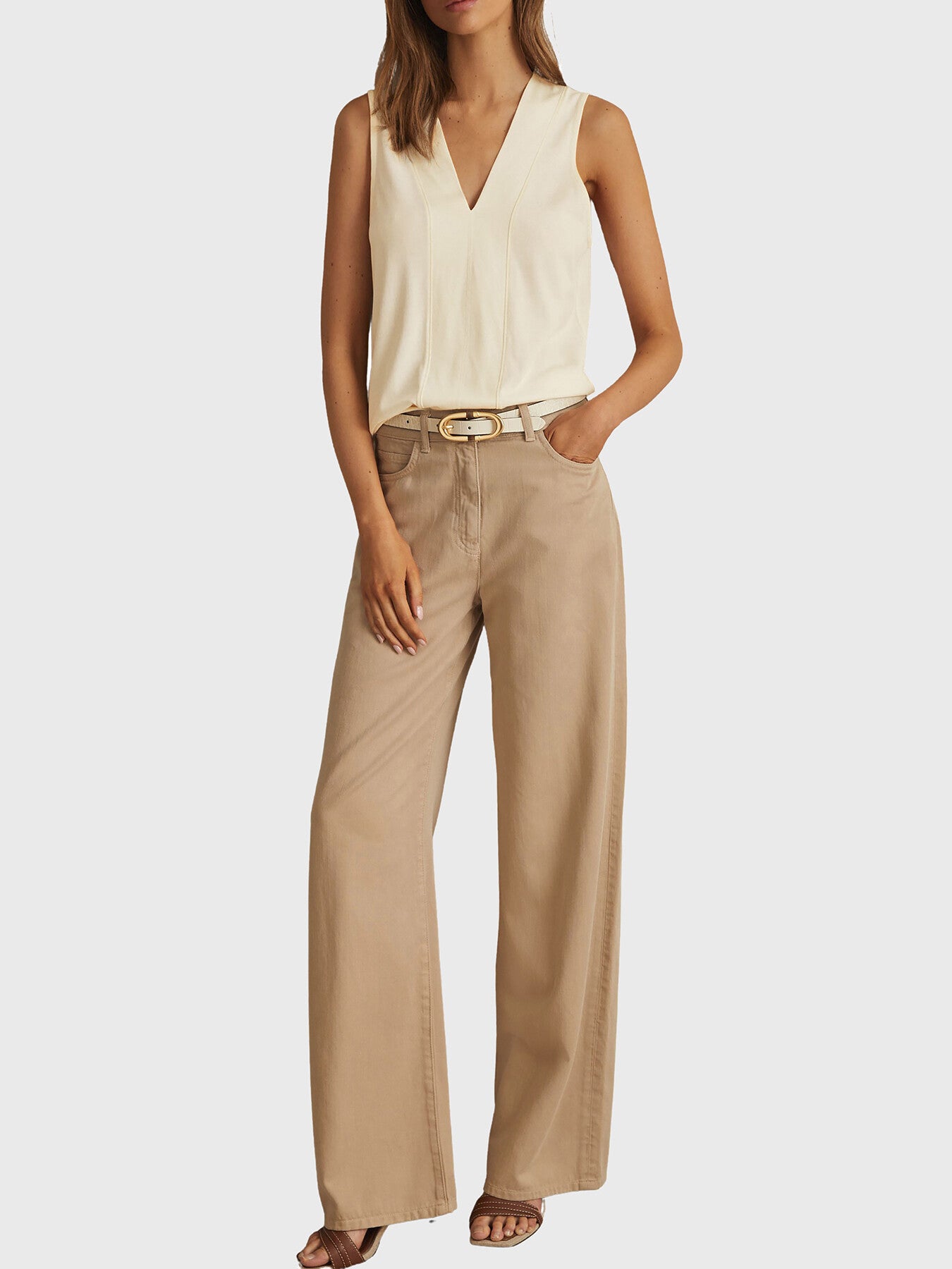 Mira V-Neck Shell Top