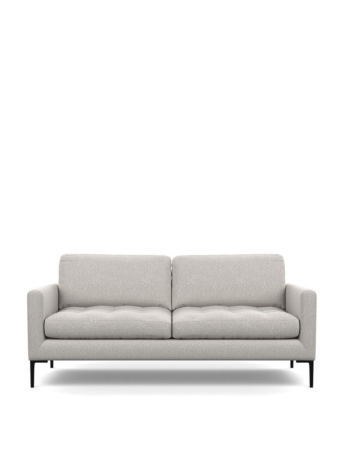 Eton 3 Str Sofa Chunky Boucle Ecru Black Feet