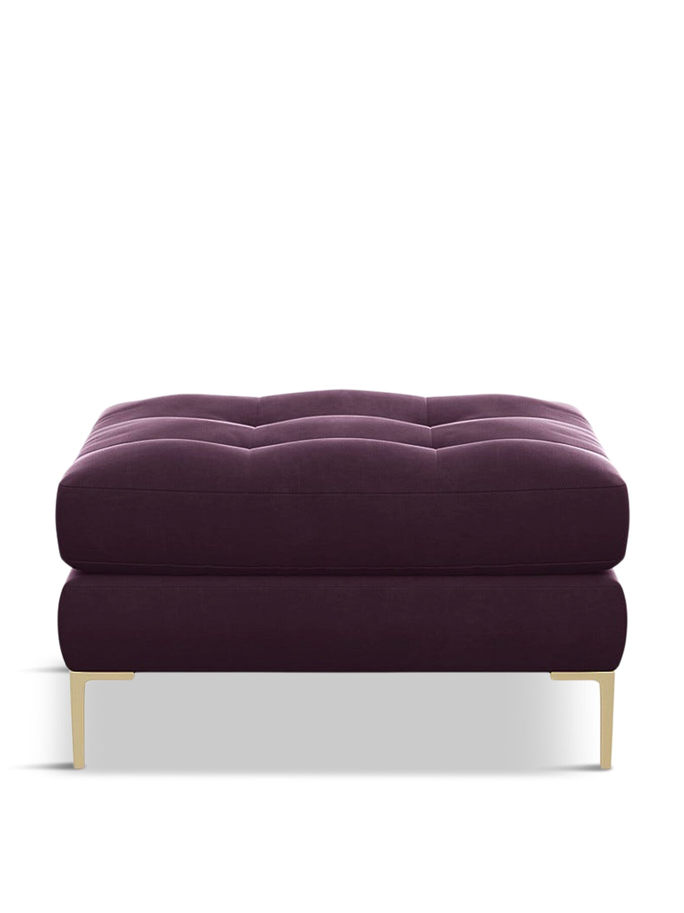 Eton 3 Str Sofa Cotton Velvet Grape Brass Feet