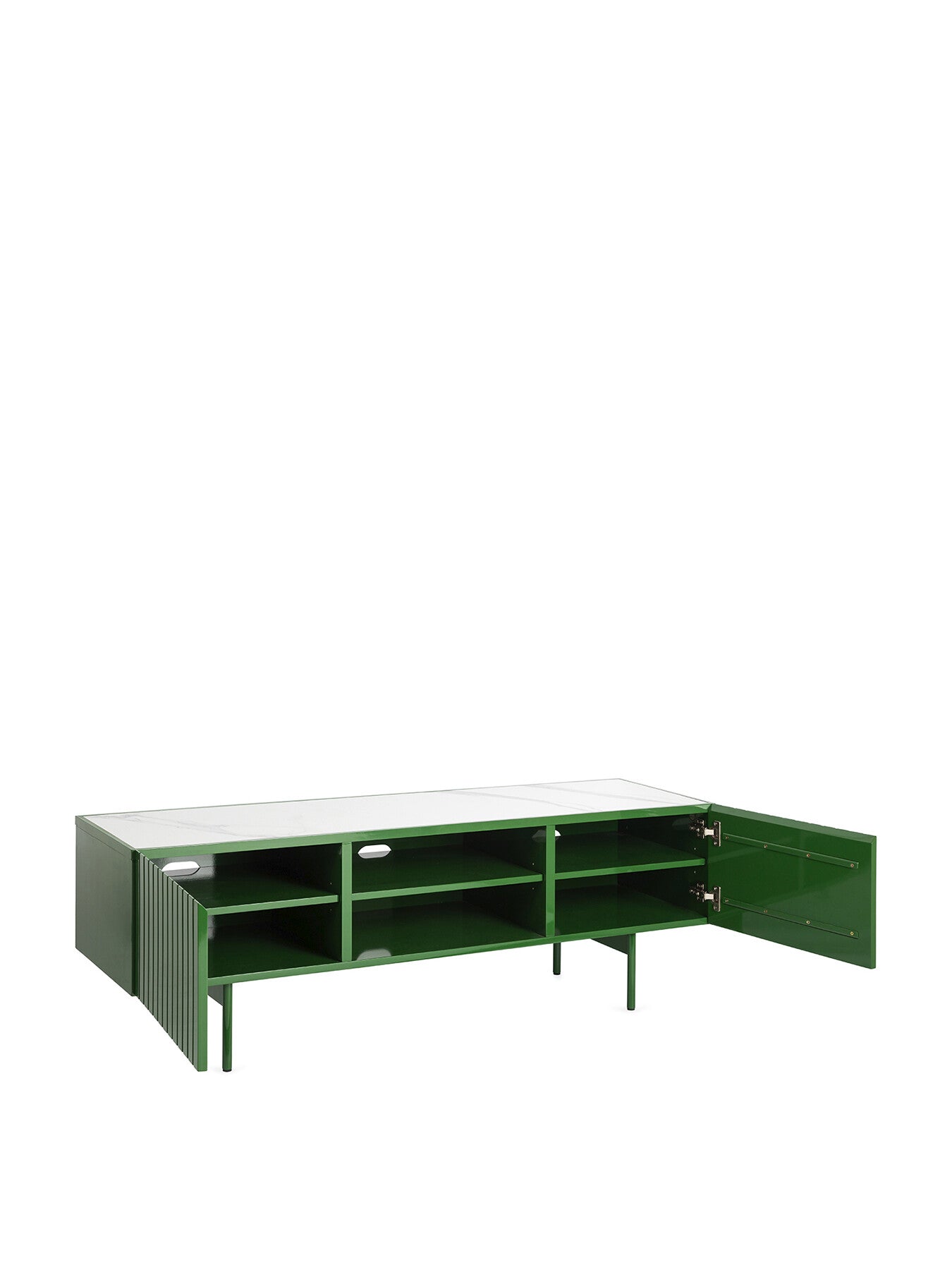 Riga AV Unit White Ceramic High Gloss Green
