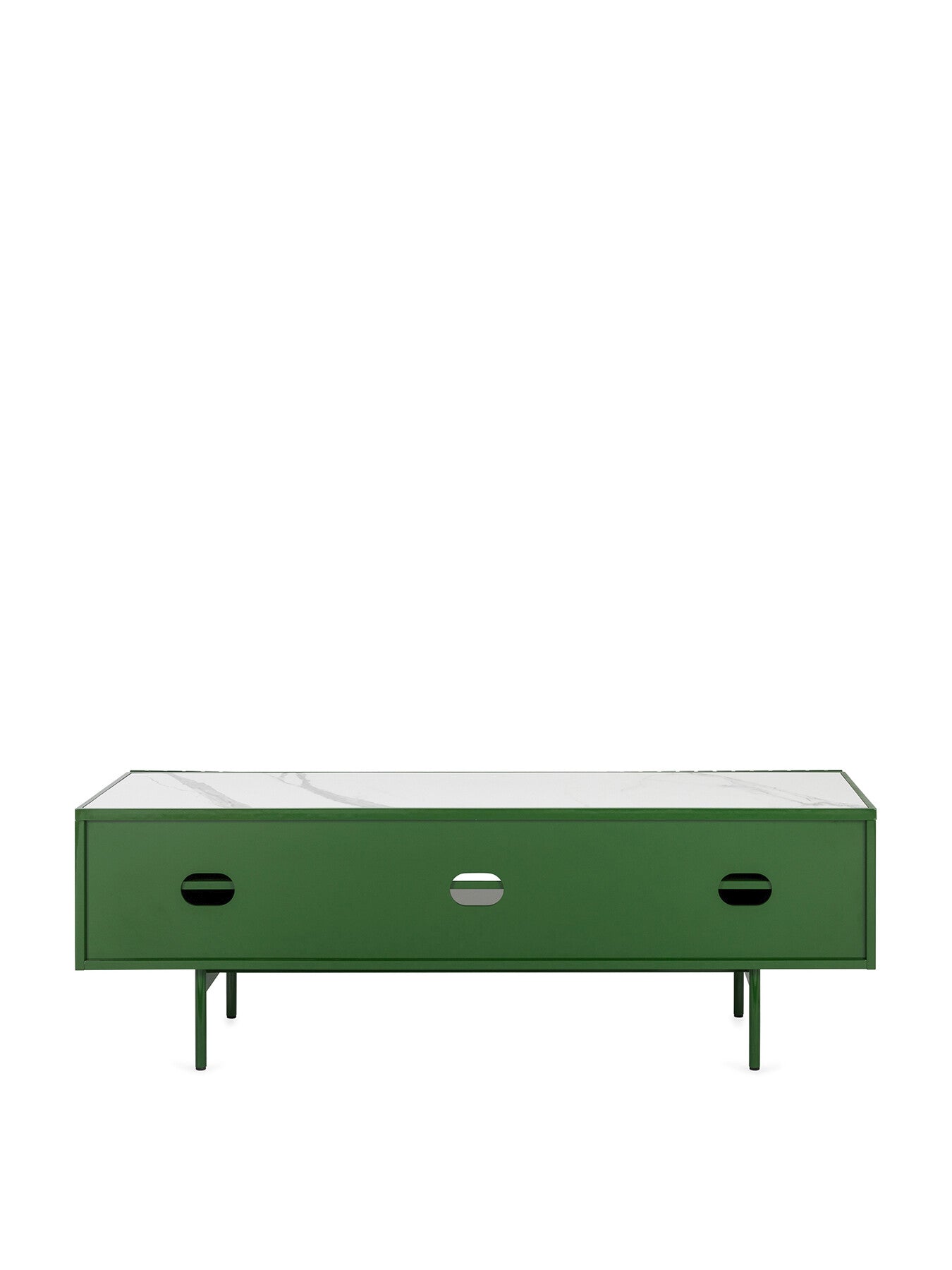 Riga AV Unit White Ceramic High Gloss Green