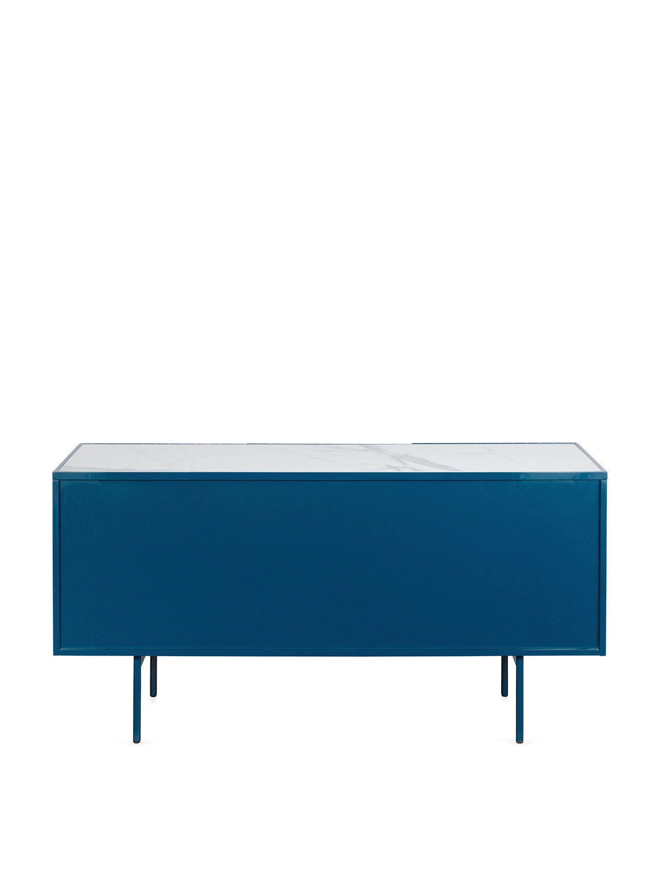 Riga Sideboard White Ceramic High Gloss Blue
