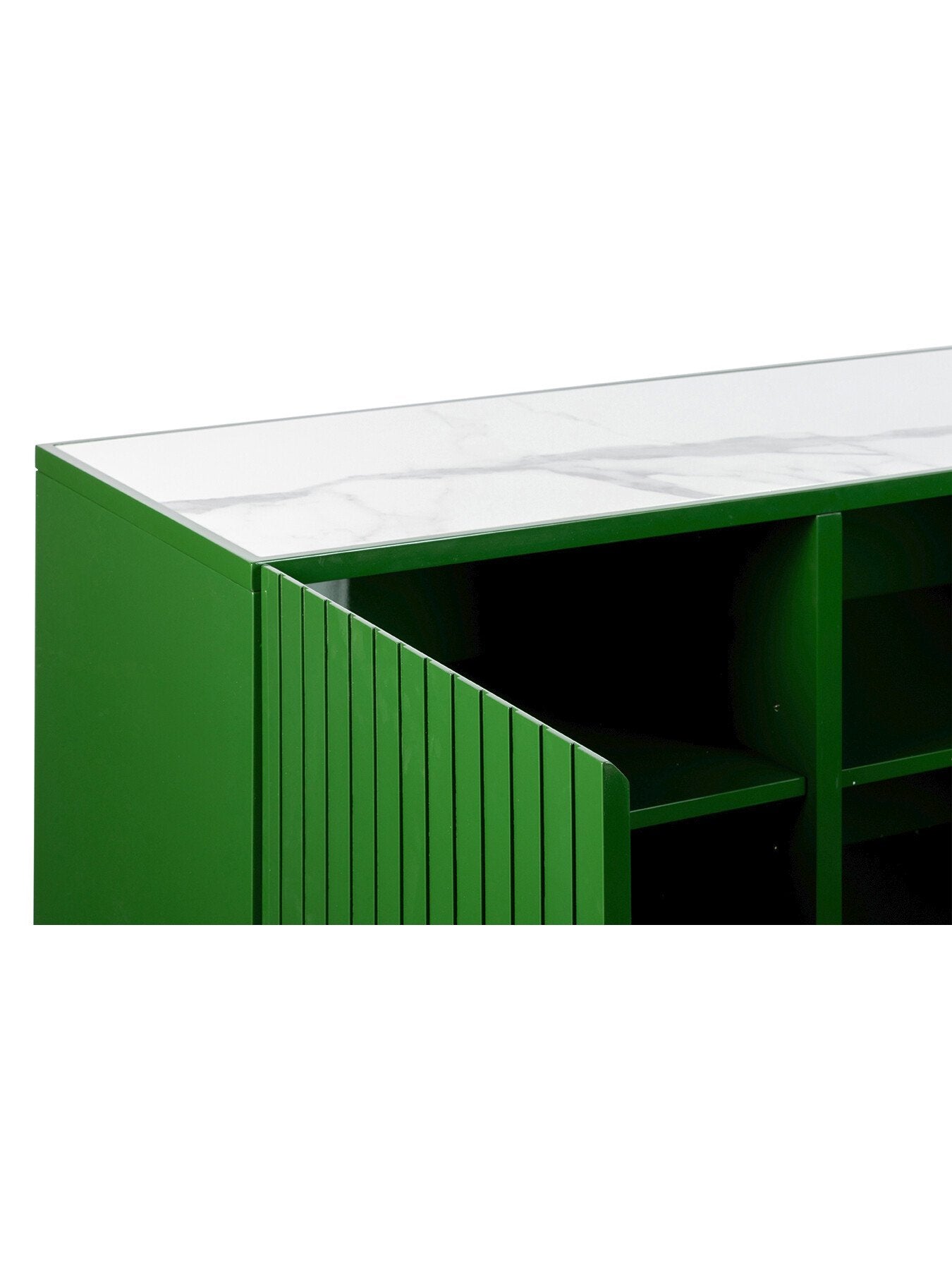Riga Sideboard White Ceramic High Gloss Green