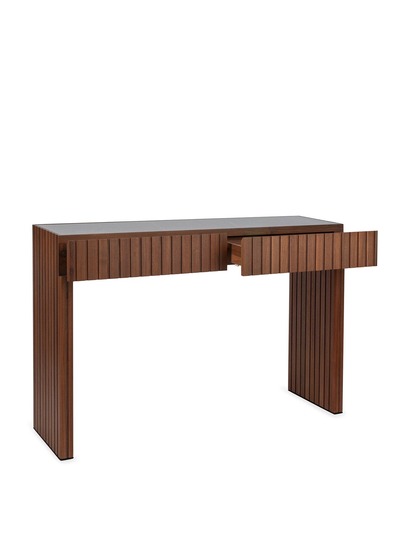 Riga Walnut Console with Ceramic