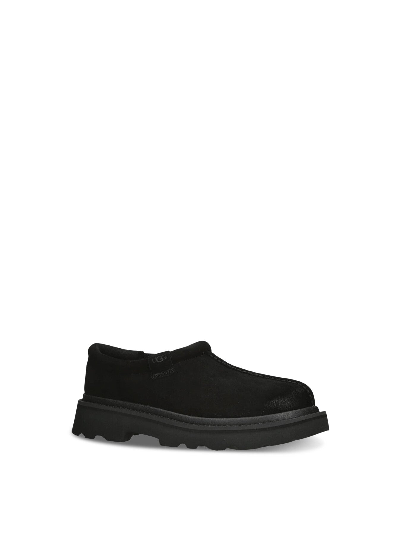 Tasman Lug Suede Mules Black