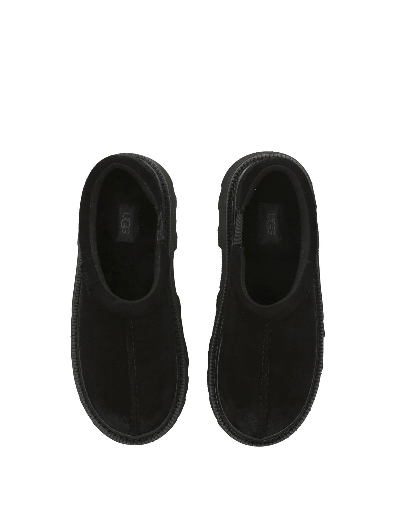 Tasman Lug Suede Mules Black