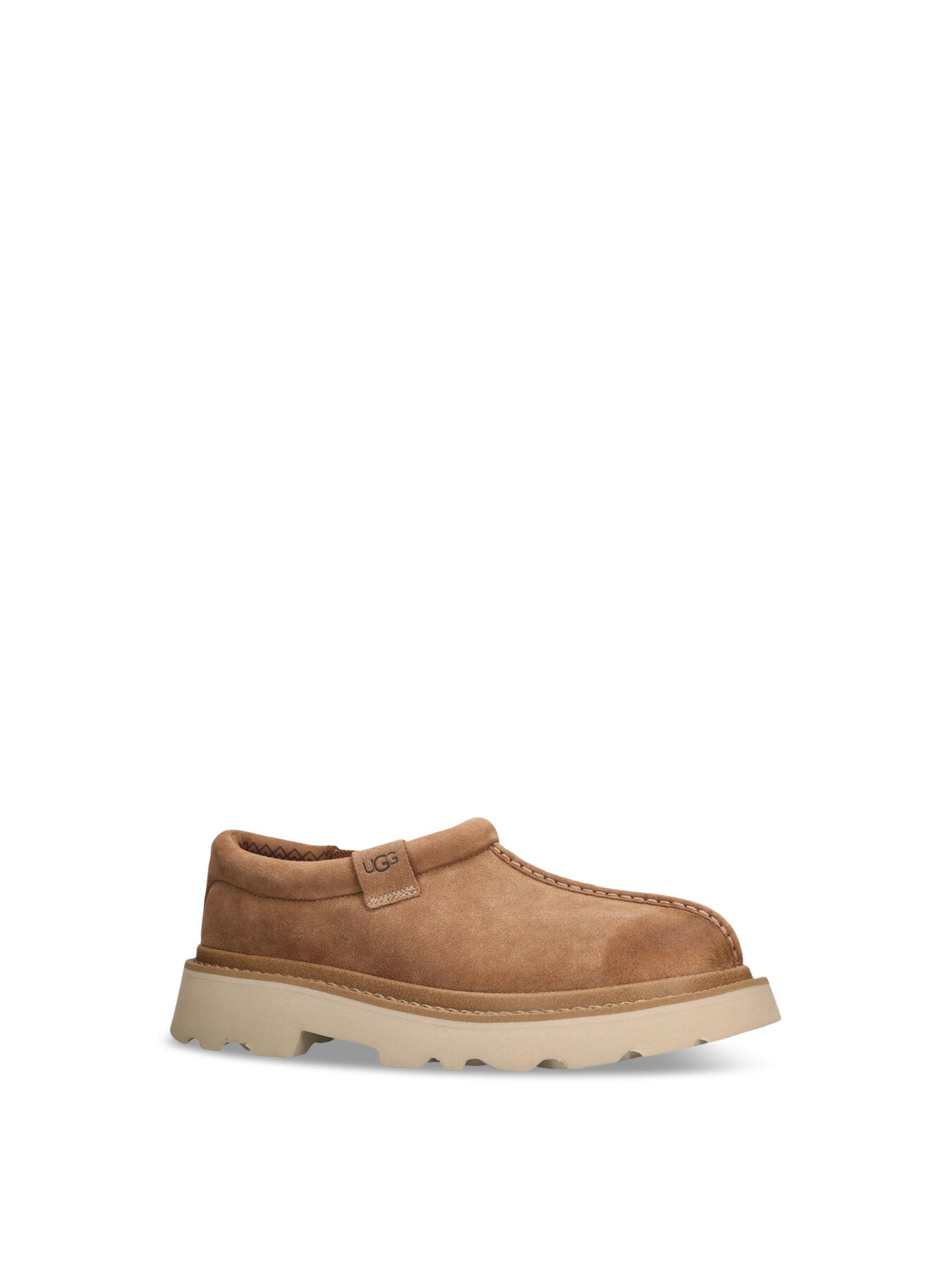 Tasman Lug Suede Mules Rust