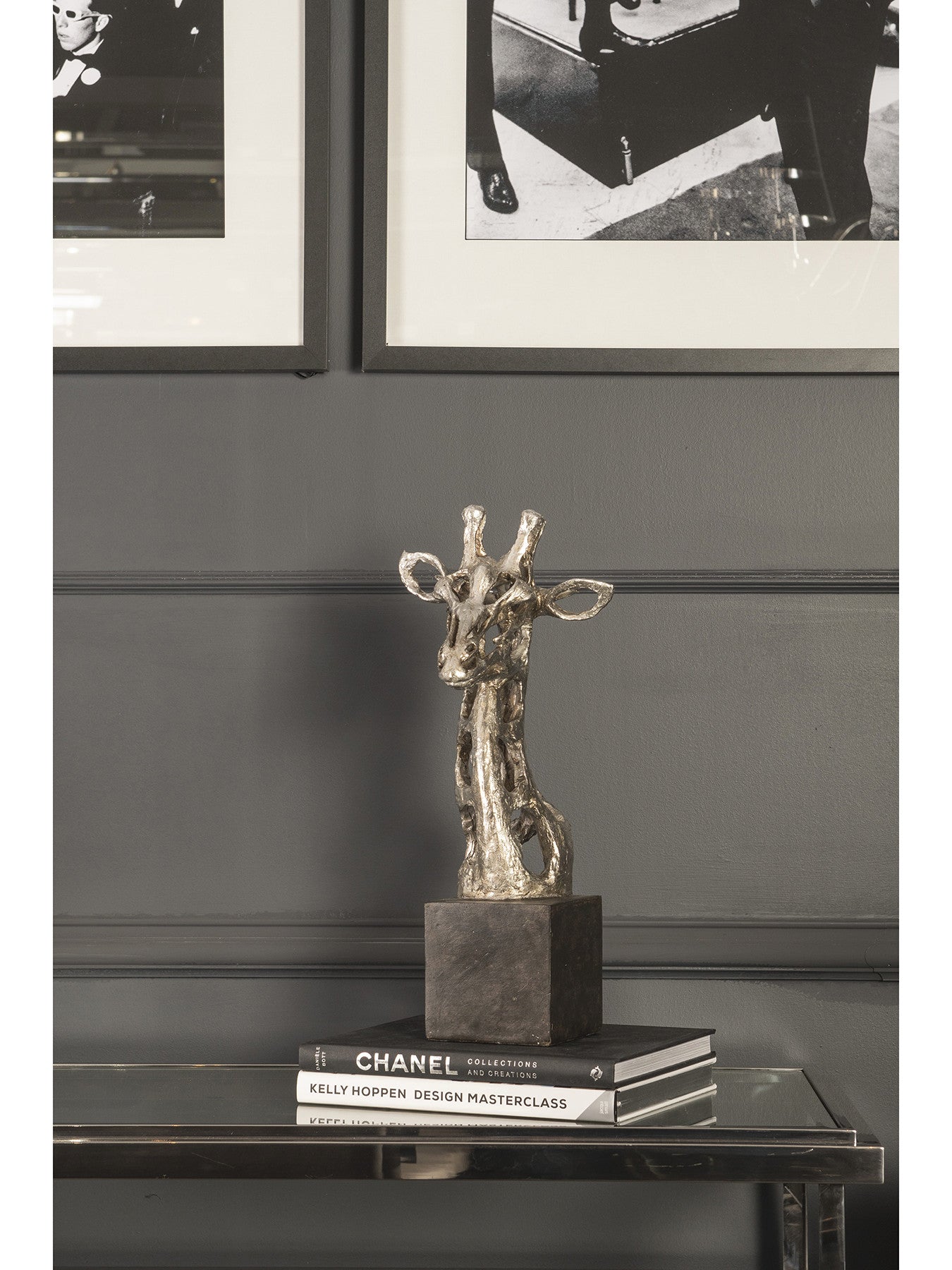 Addo Abstract Giraffe Head Sculpture in Resin