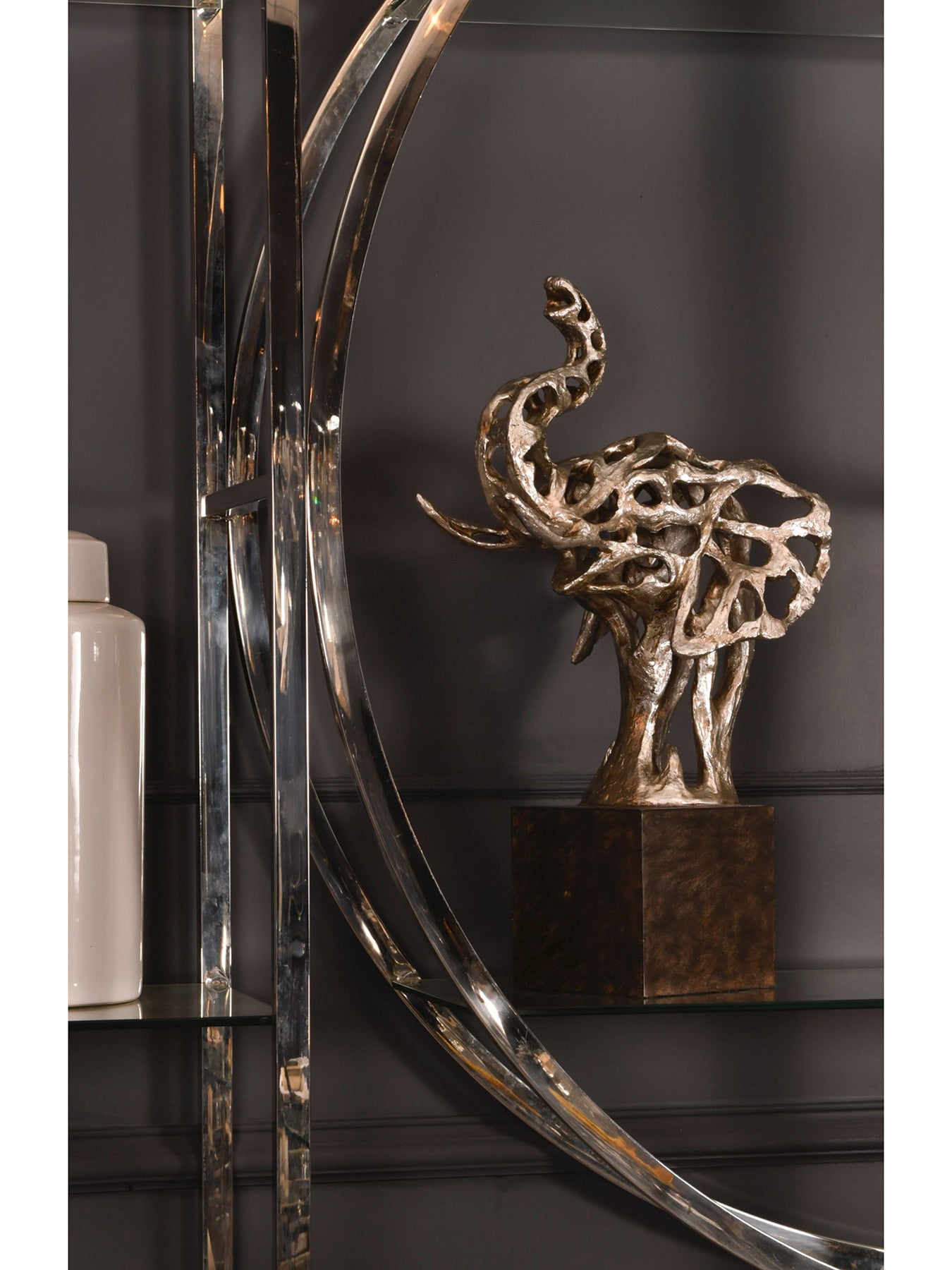 Addo Abstract Elephant Head Sculpture in Resin
