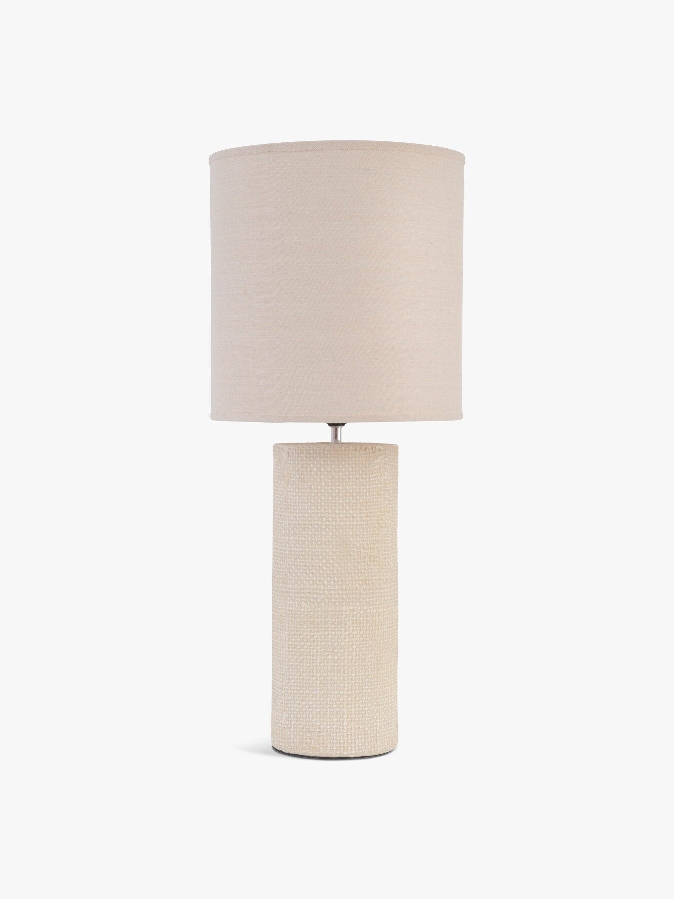 Tall Textured Porcelain Table Lamp With Shade
