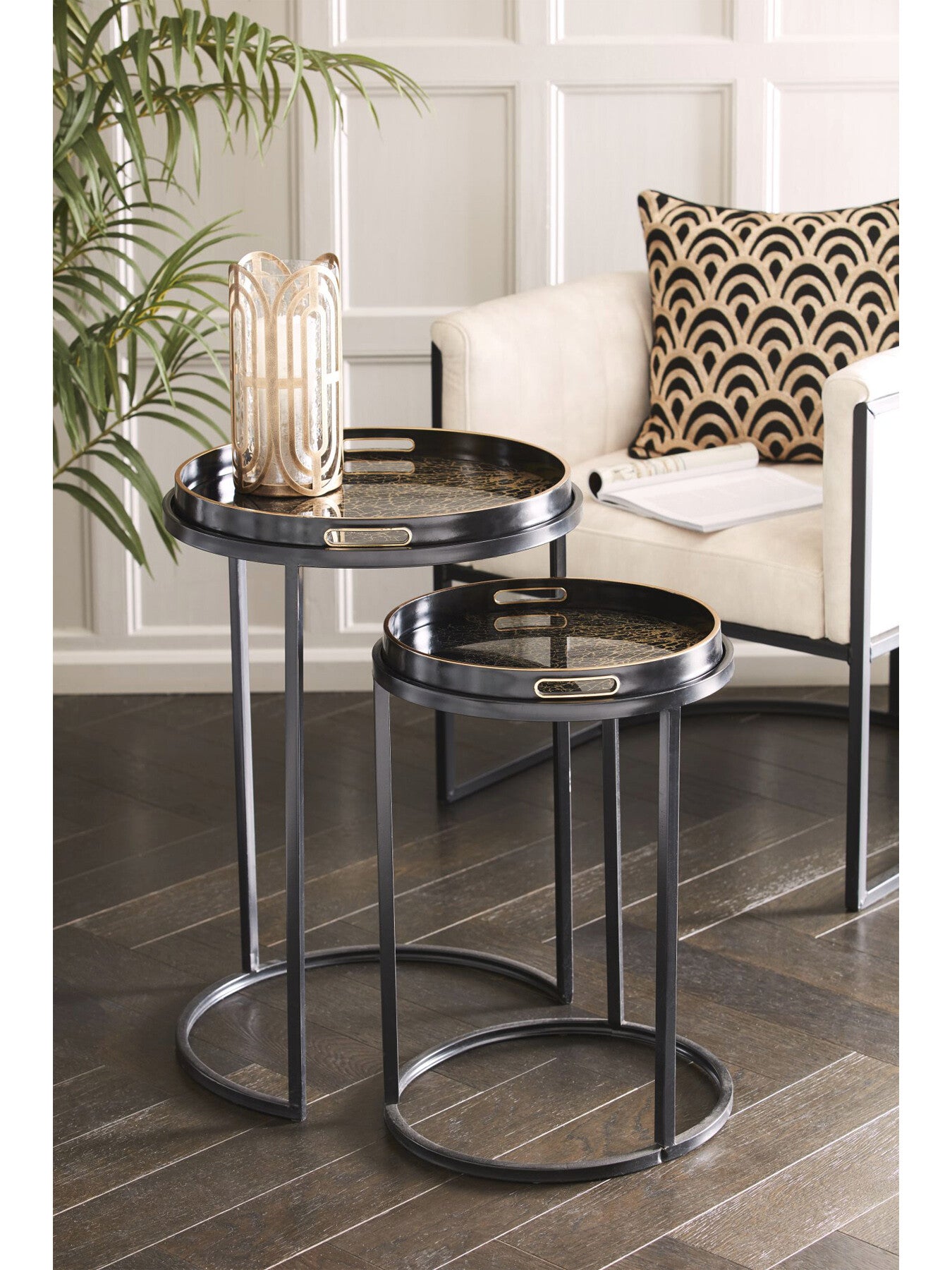 Coral Design Set of 2 Side Tables