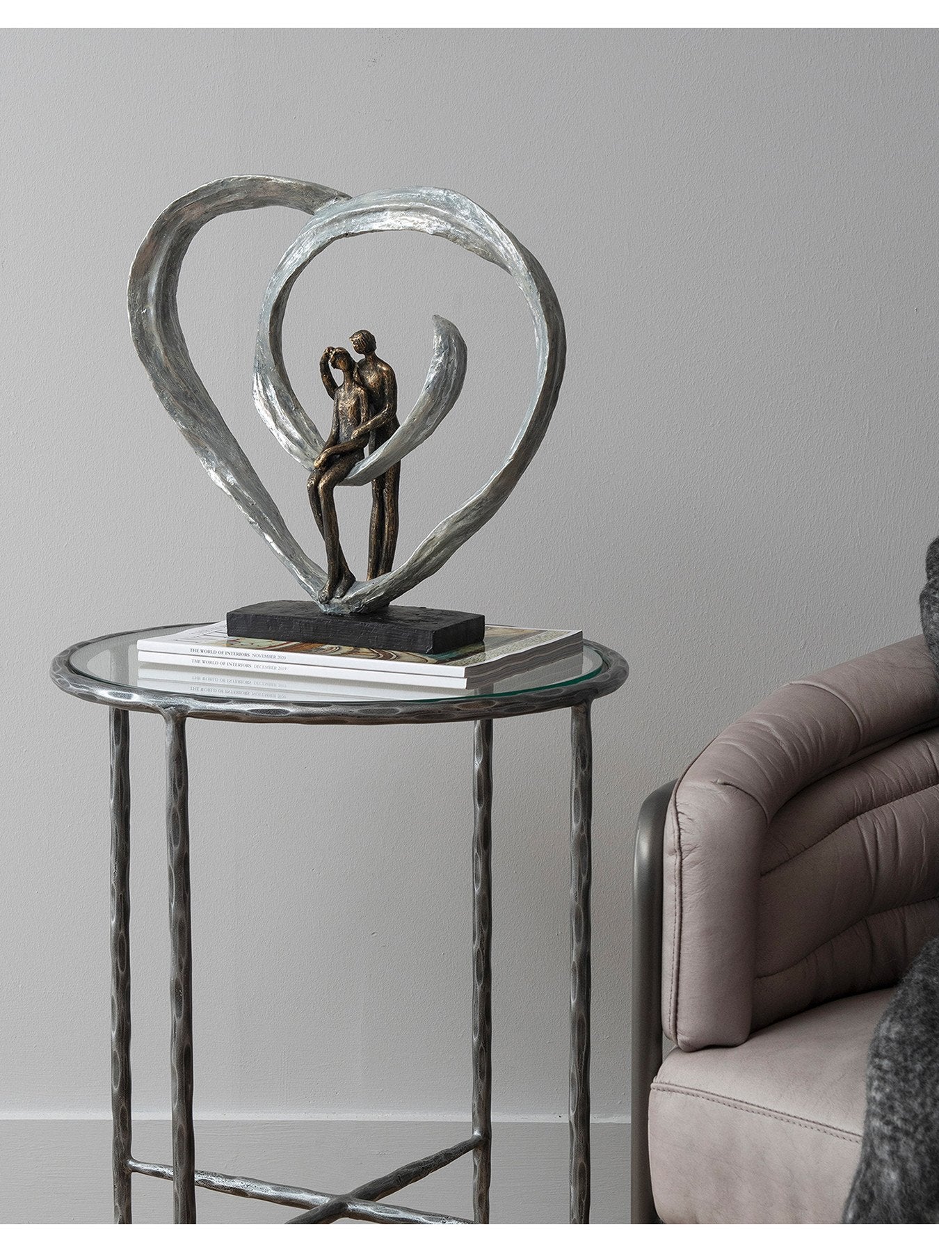 Love Sculpture In Circular Heart