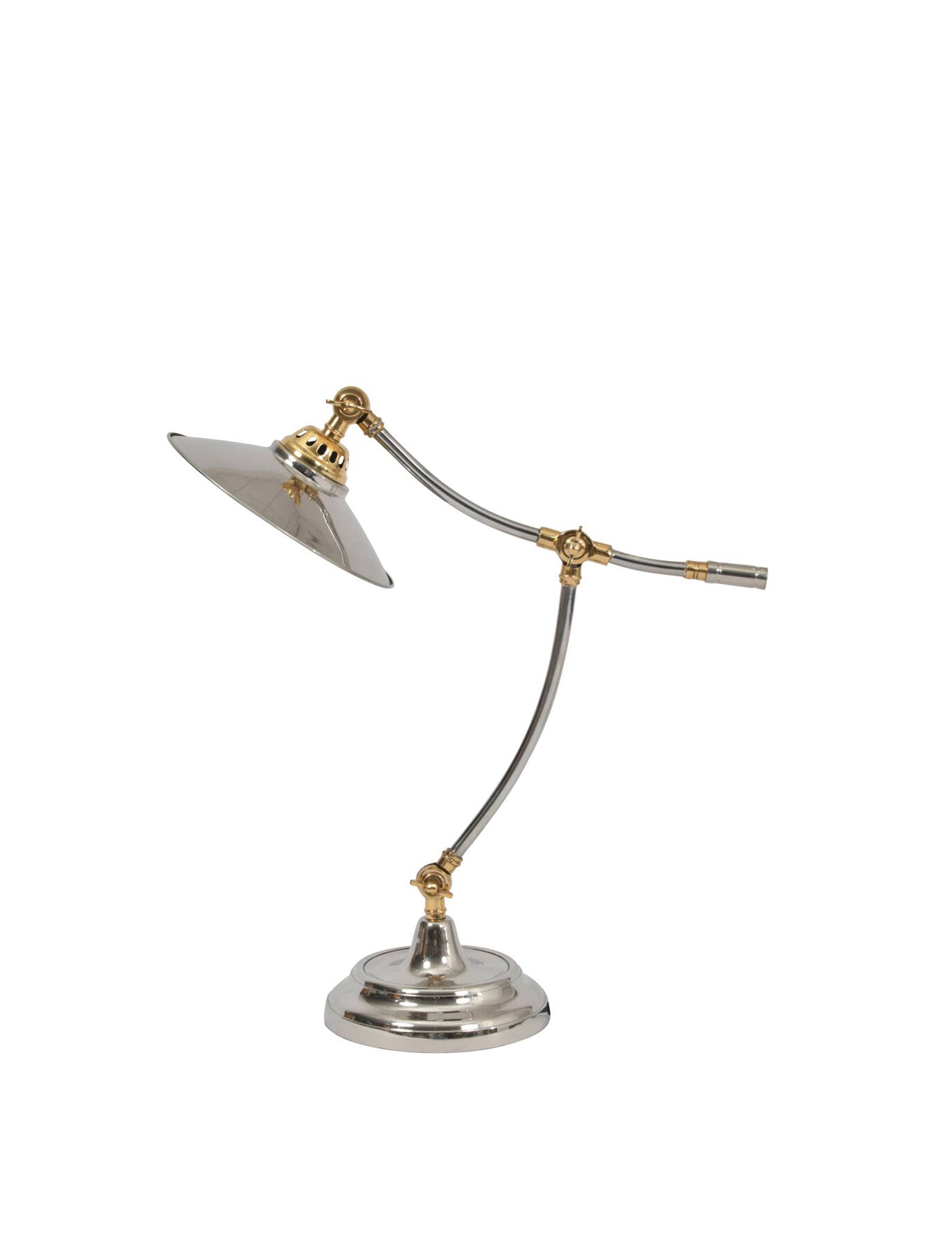 Haku Brass and Steel Adjustable Table Lamp
