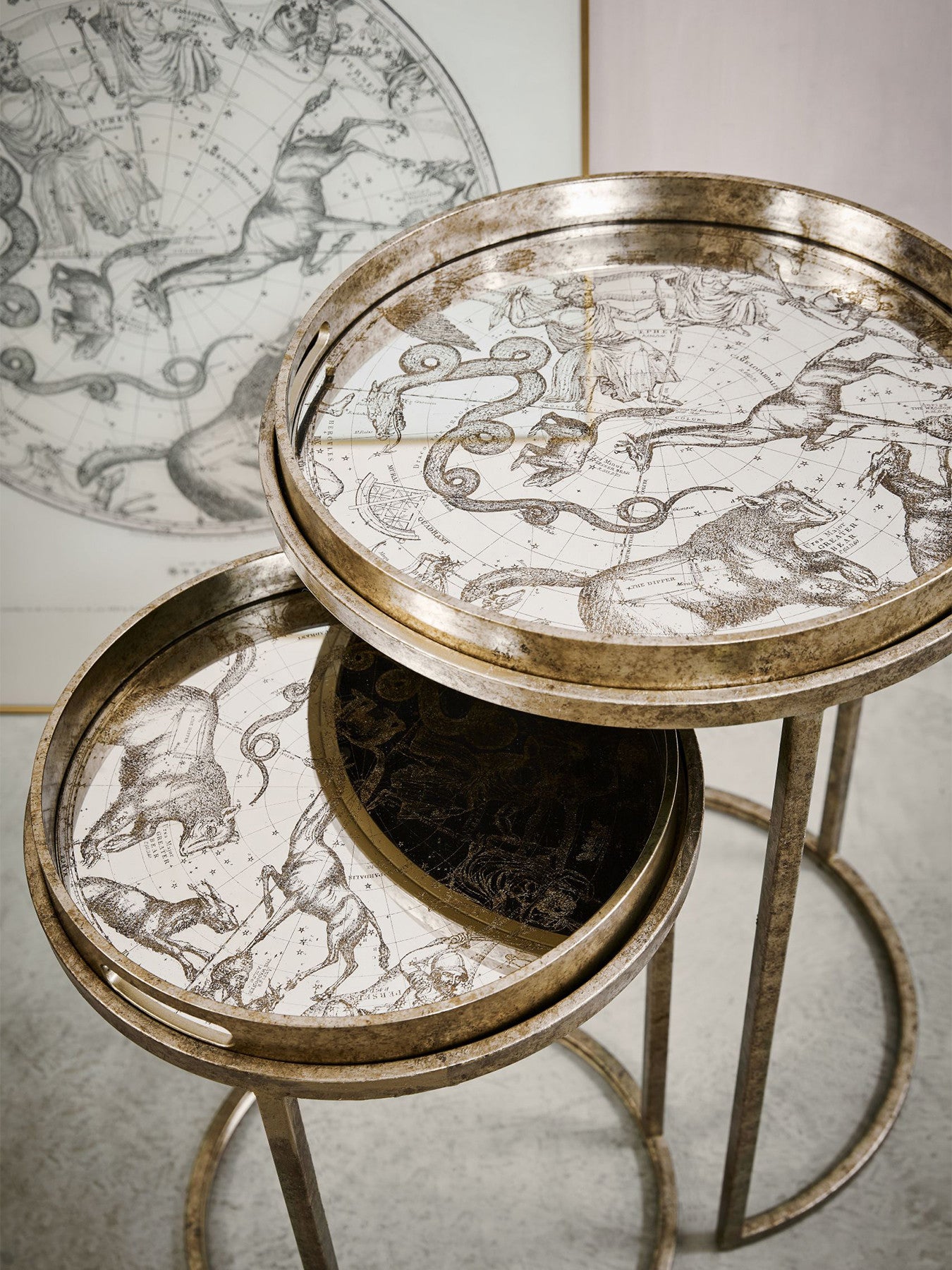 Astrology Chart Set of 2 Tray Tables